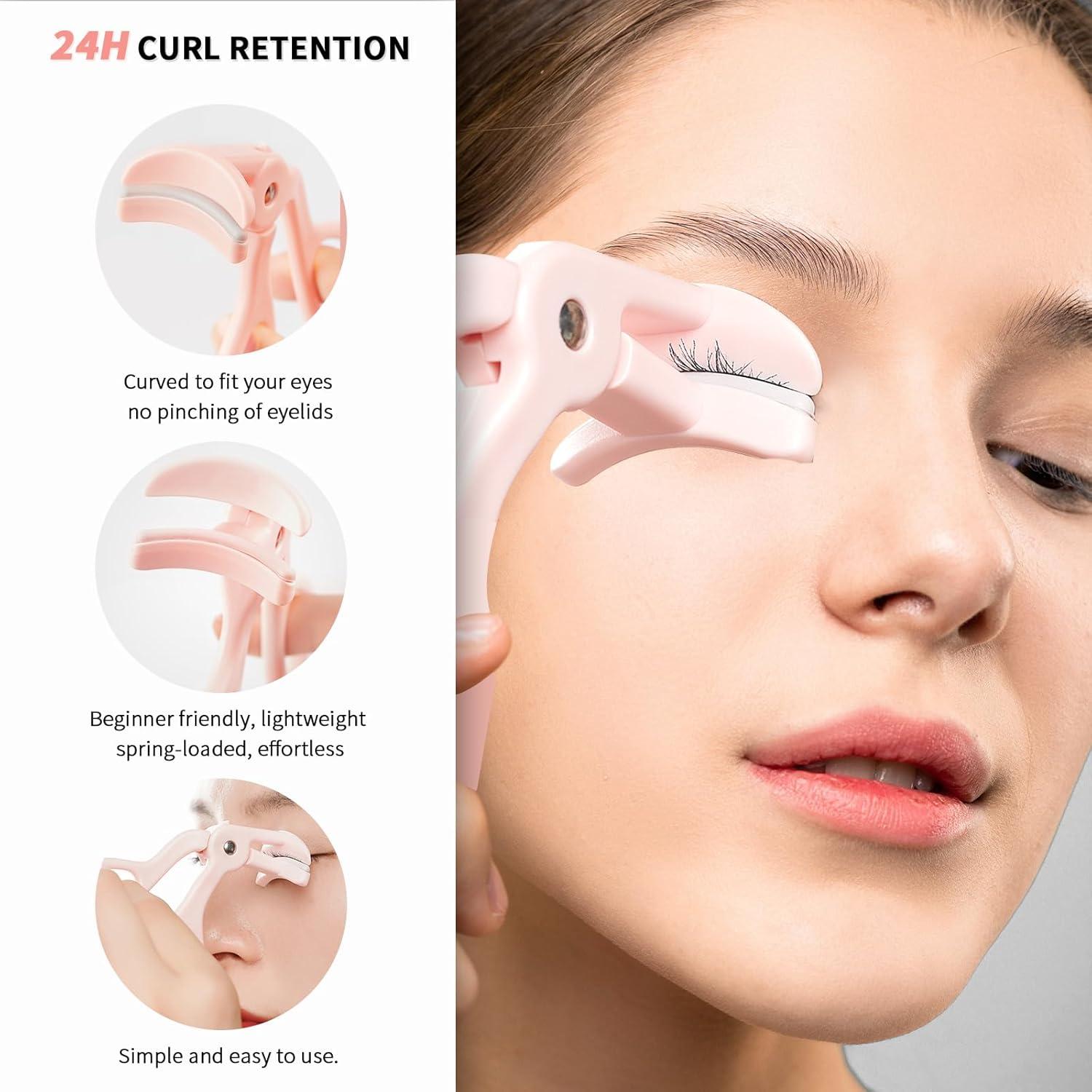 Rizador de Pestañas BD Rosa con 2 Almohadillas de Silicona