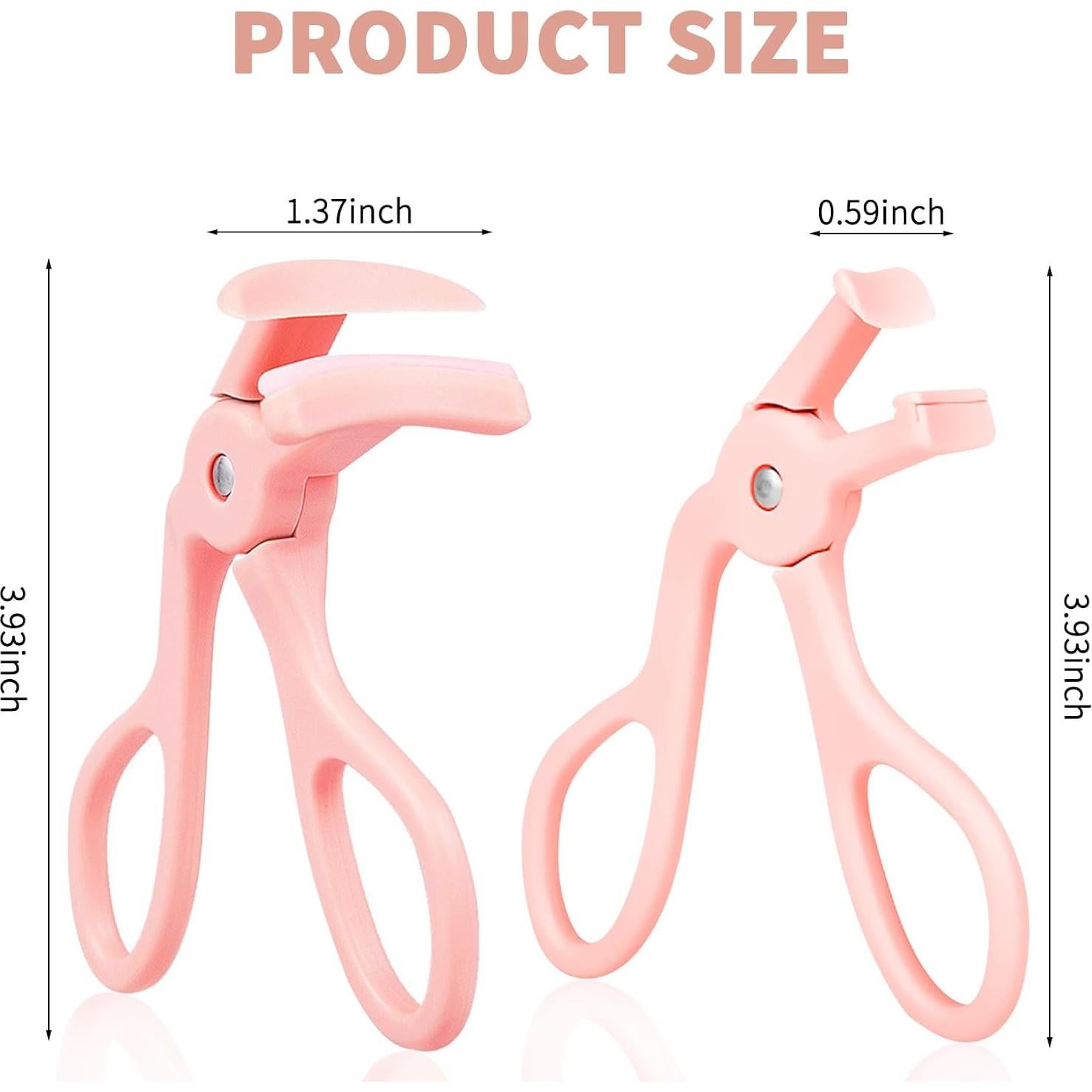 Rizador de Pestañas BD Rosa con 2 Almohadillas de Silicona