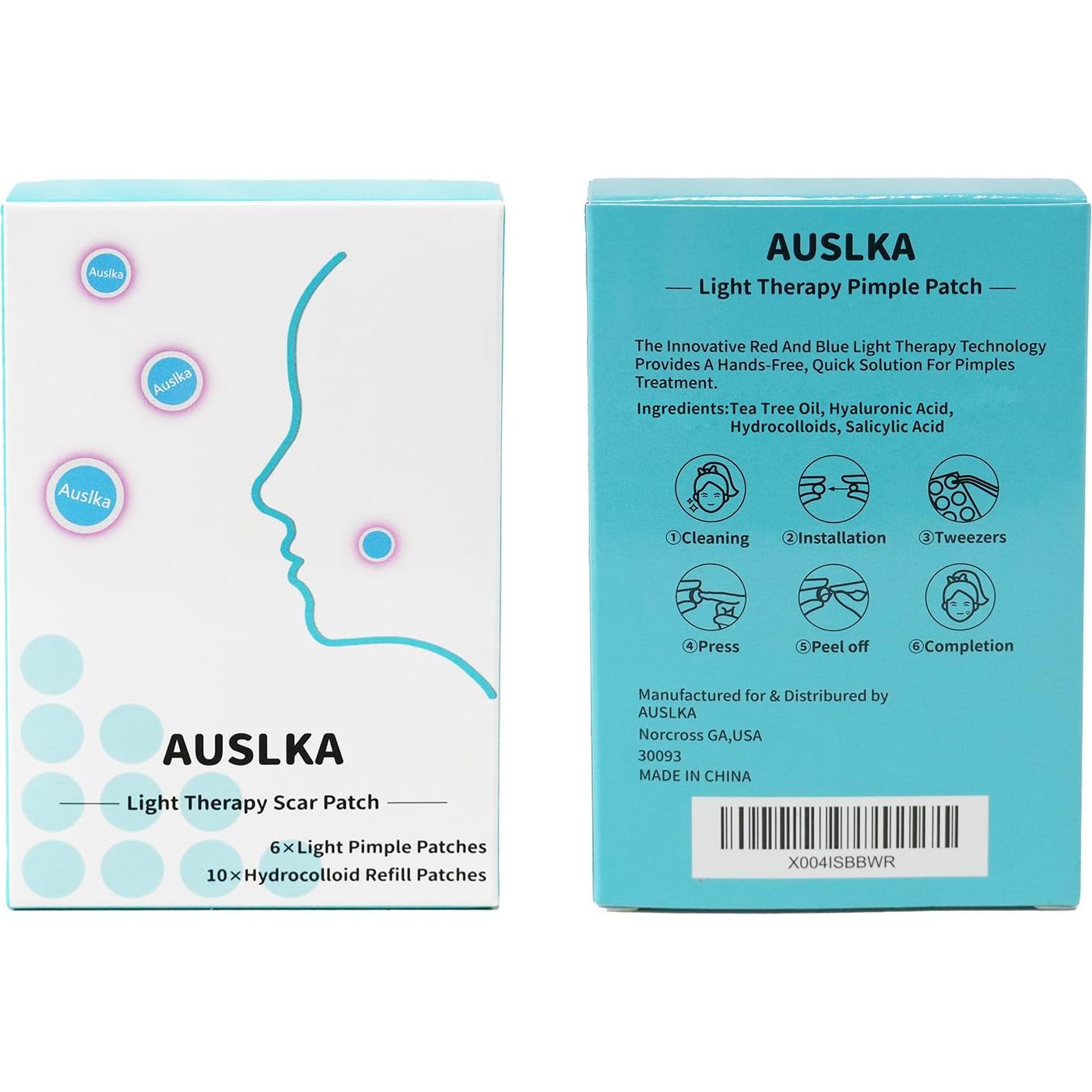 Parche Terapia de Luz LED AUSLKA para Imperfecciones Azul