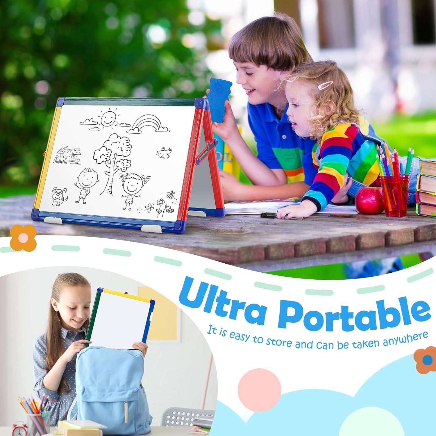 Pizarra Blanca Portátil SWANCROWN 40x30 cm Doble Cara