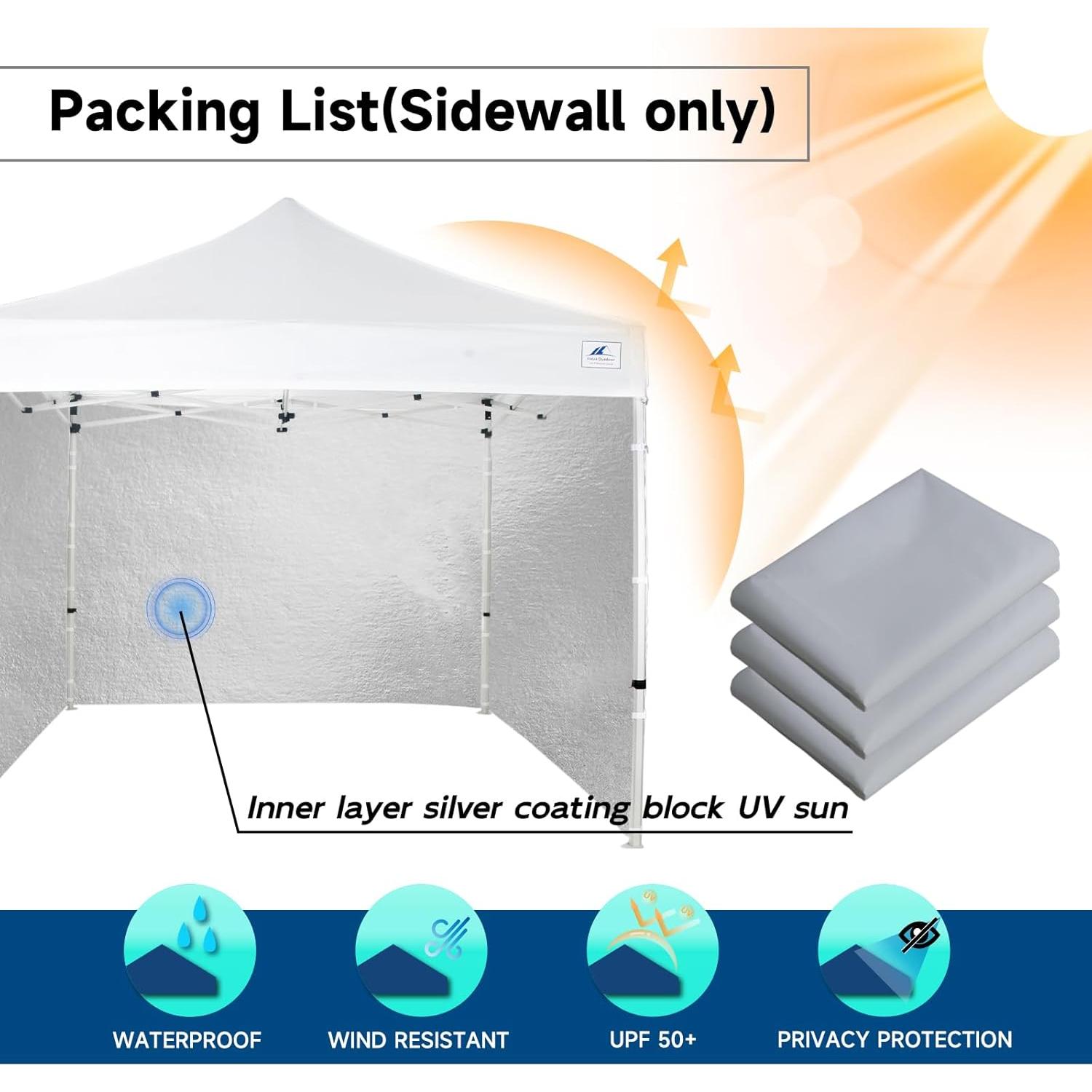 Pared Lateral Carpa Inlun 3 Piezas 2,08 kg Impermeable