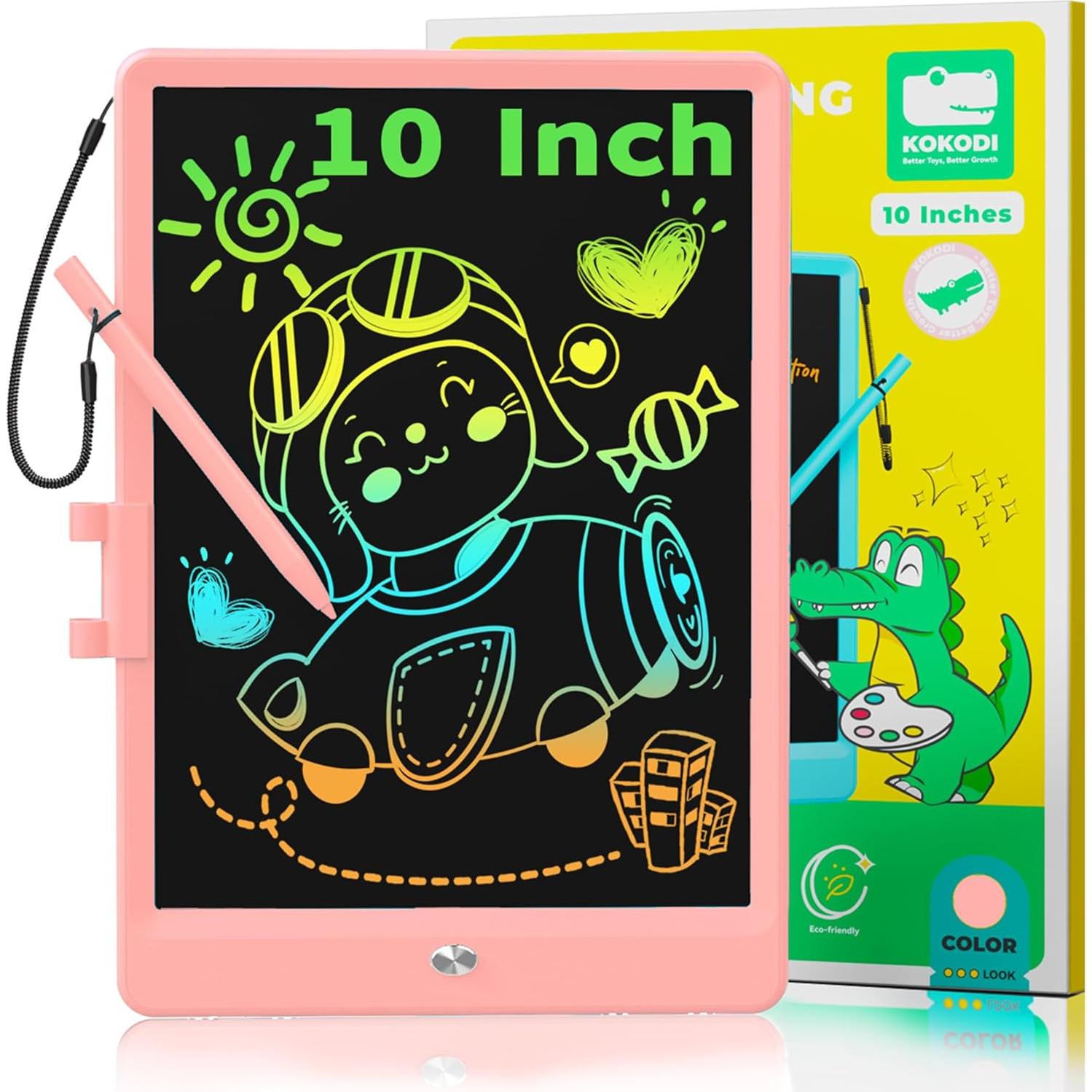 Tableta de Escritura LCD KOKODI 10" Rosa Borrable para Niños