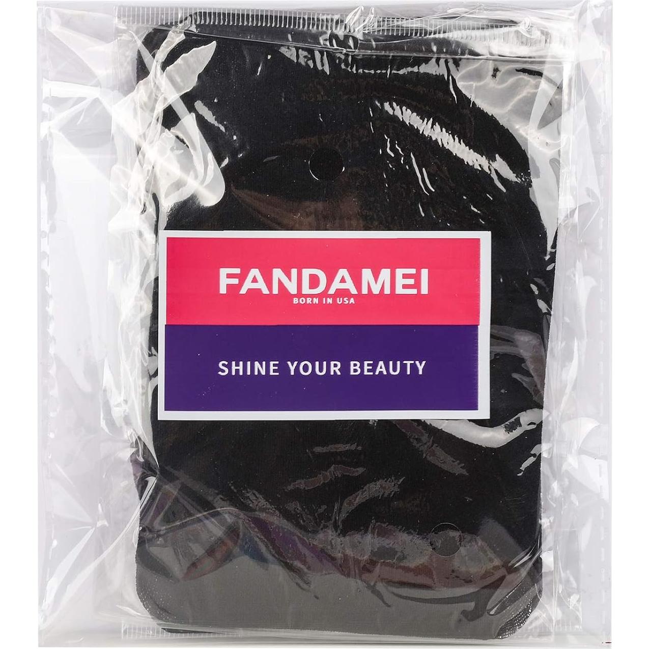 FANDAMEI Tapa de Peluca de Nylon 4 Piezas Color Negro