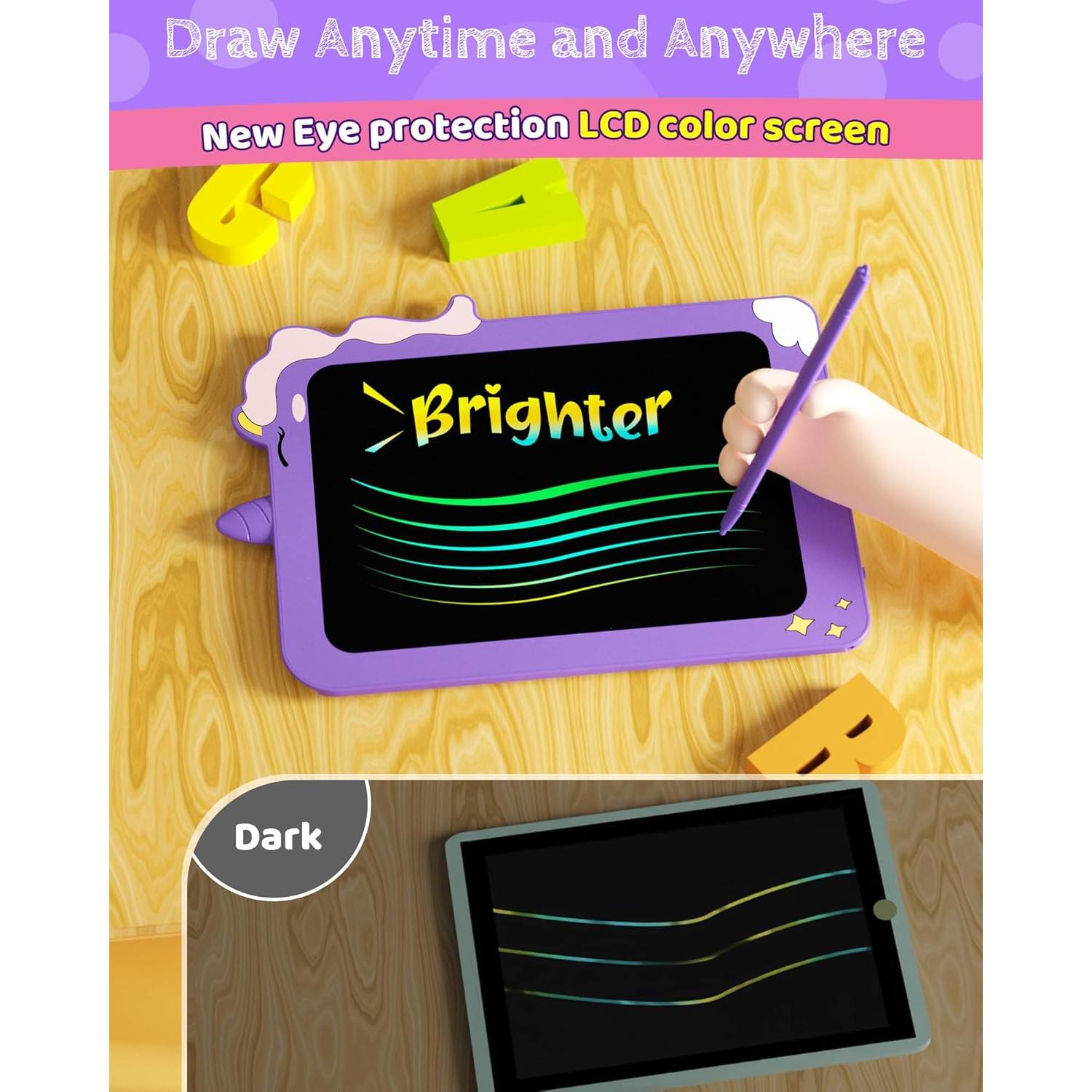 Tableta de Dibujo LCD TEKFUN 8.5" Púrpura para Niños