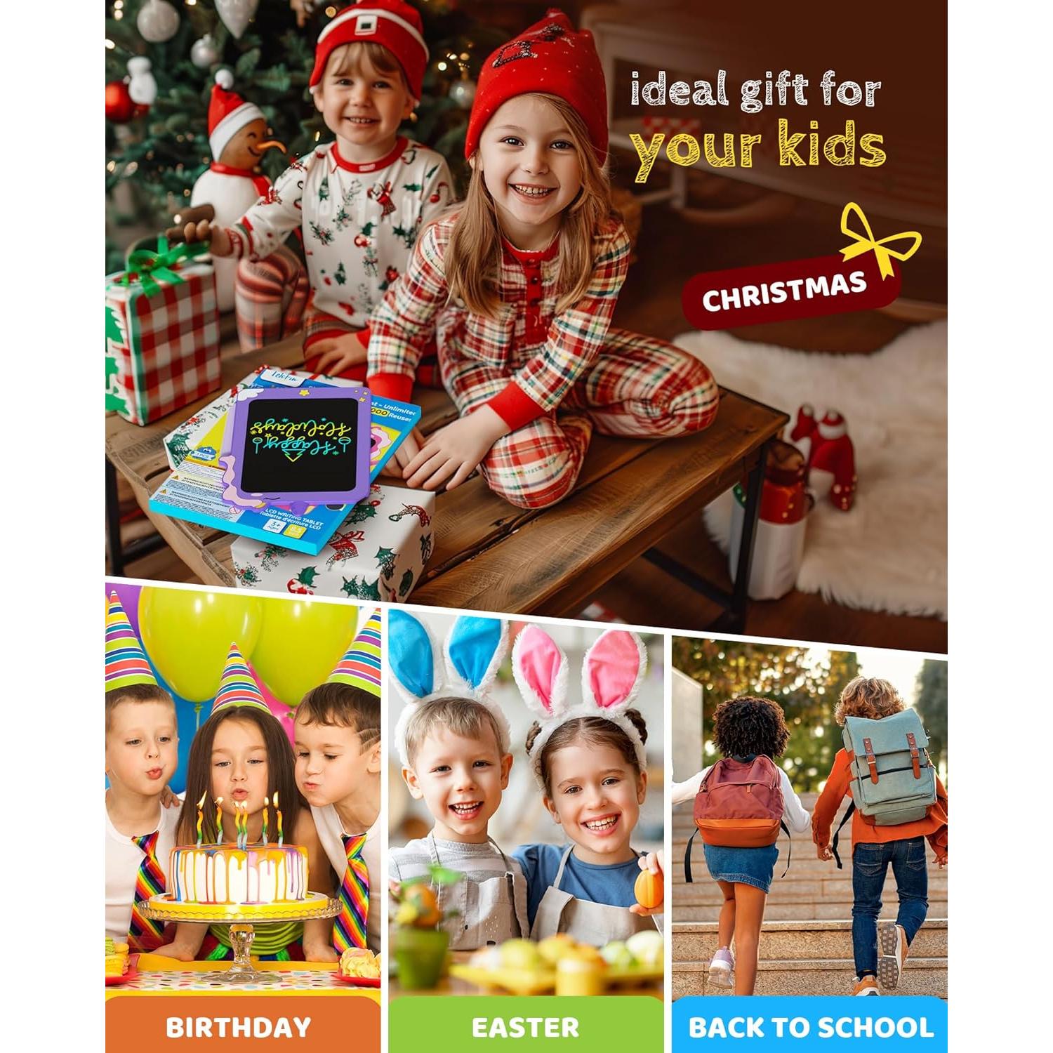 Tableta de Dibujo LCD TEKFUN 8.5" Púrpura para Niños