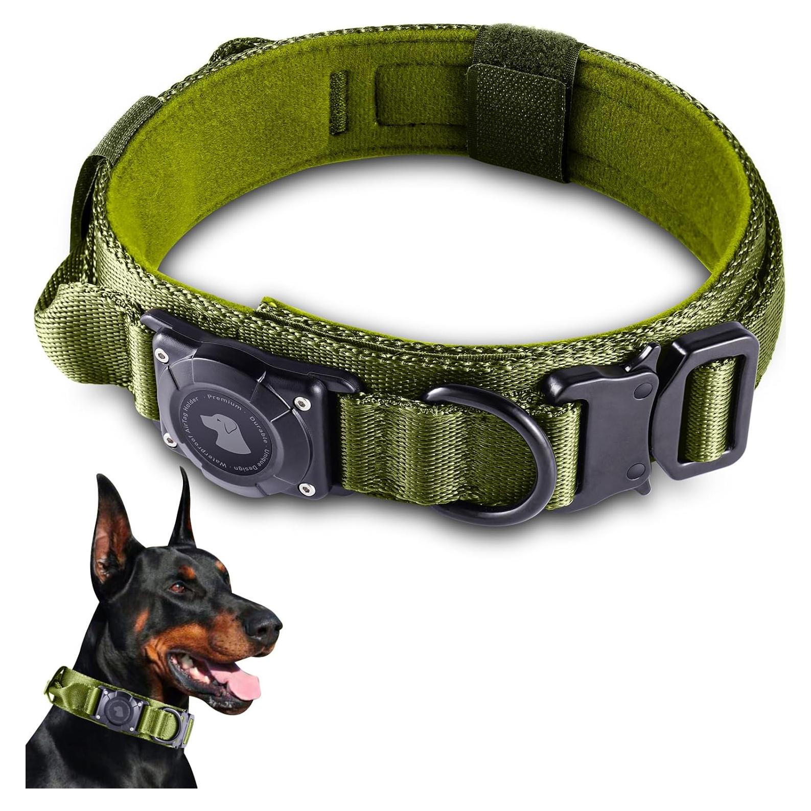 Collar Táctico Militar para Perros Odokele con Soporte AirTag M