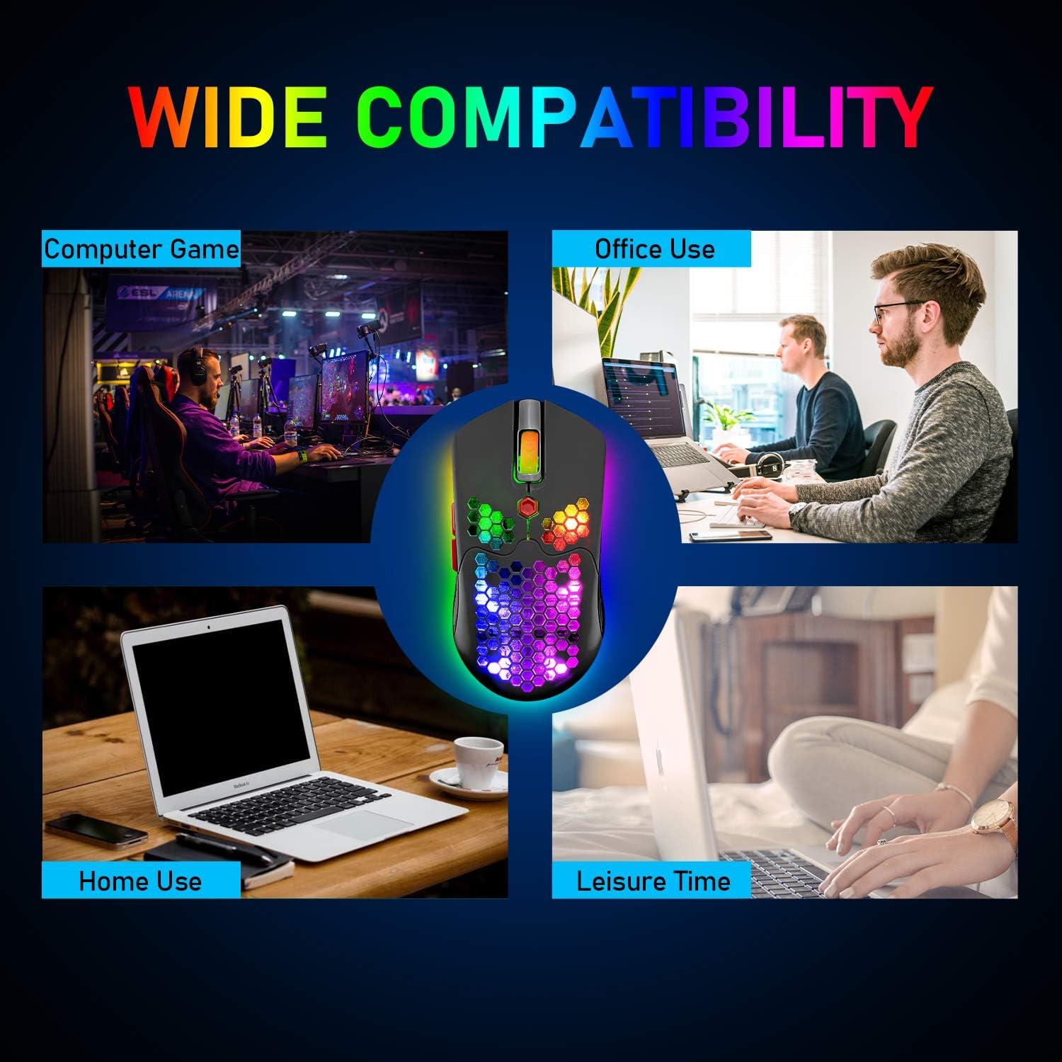 Ratón Gaming Inalámbrico ZIYOU LANG 12000 DPI RGB 69g