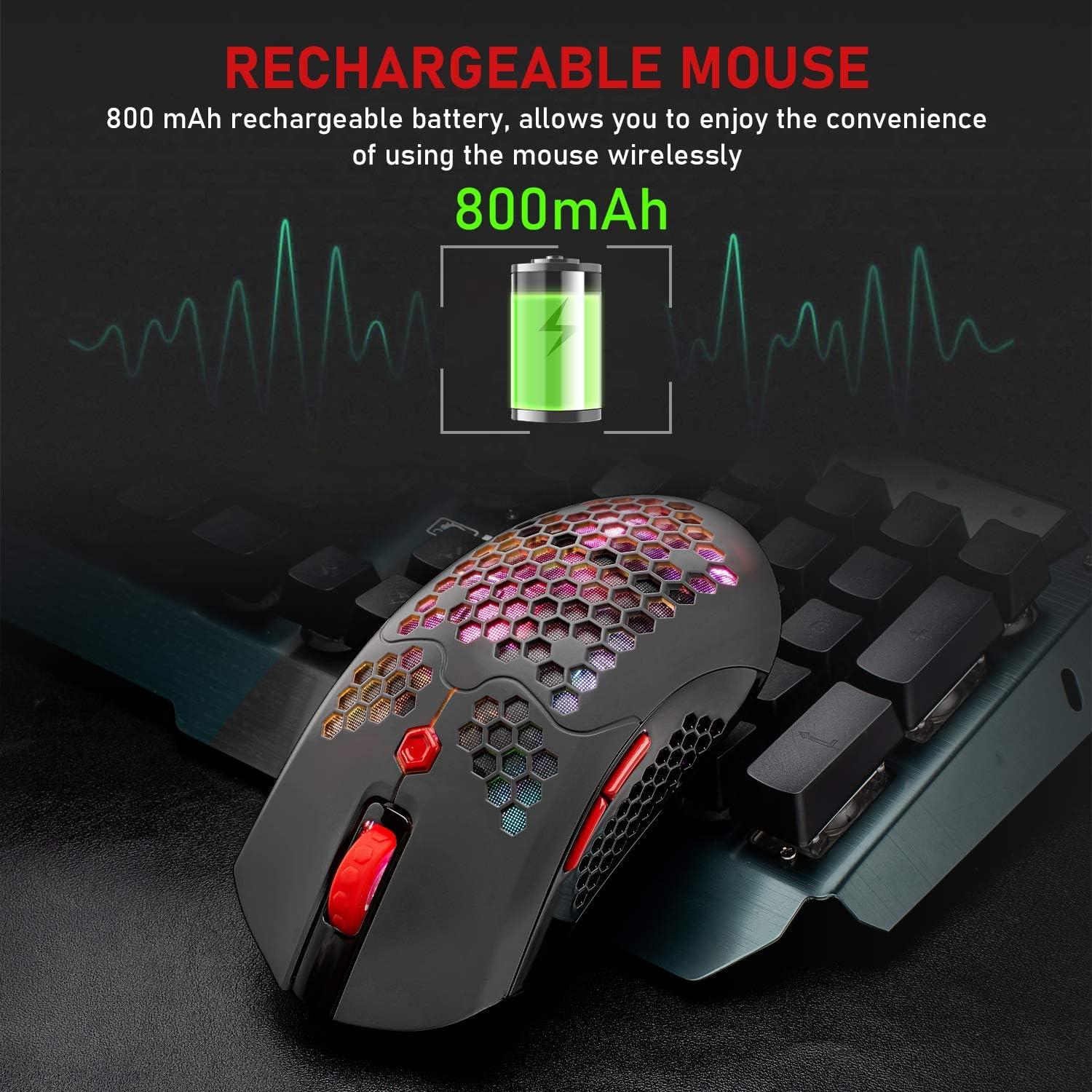 Ratón Gaming Inalámbrico ZIYOU LANG 12000 DPI RGB 69g