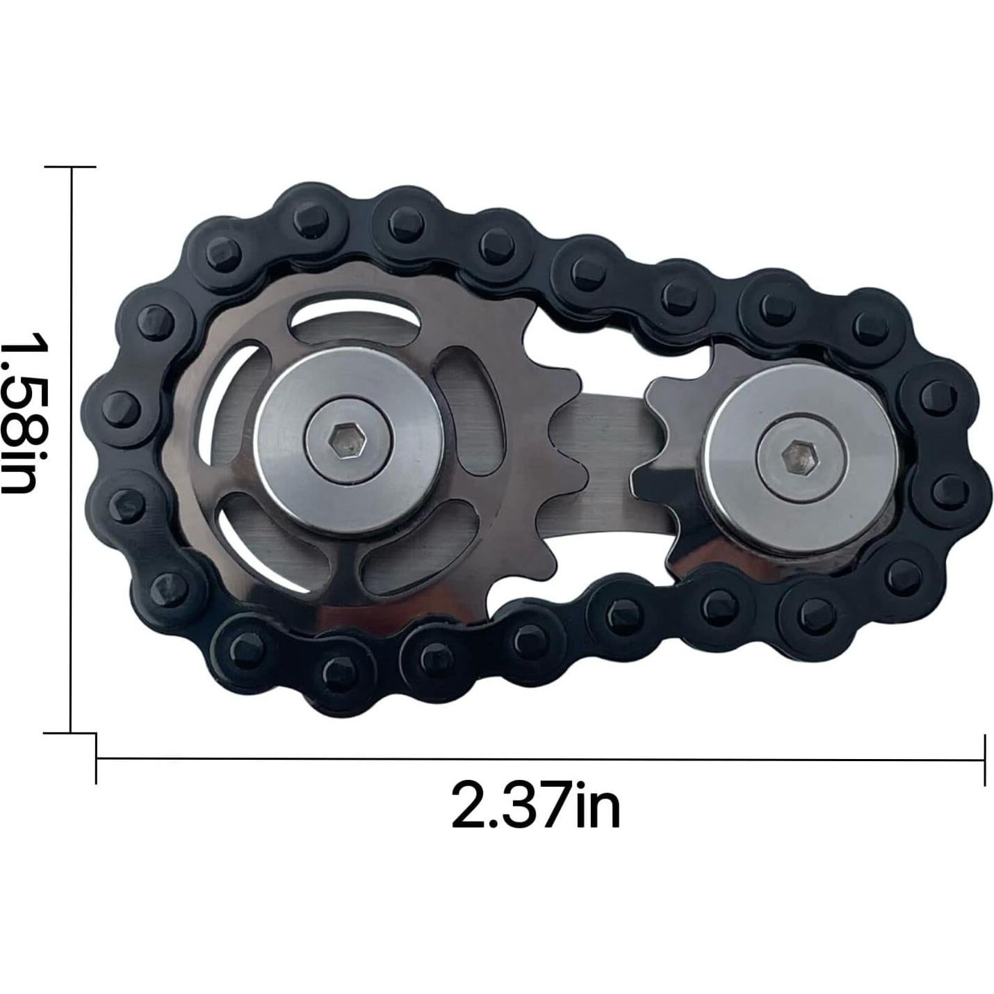 Spinner Antiestrés de Cadena de Bicicleta MKZIUI Negro 80g