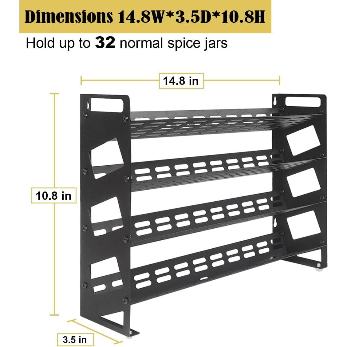 Organizador de especias Ardier 4 niveles con 32 tarros y 160 etiquetas