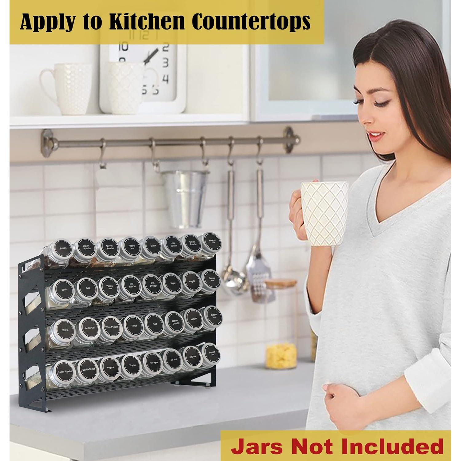 Organizador de especias Ardier 4 niveles con 32 tarros y 160 etiquetas