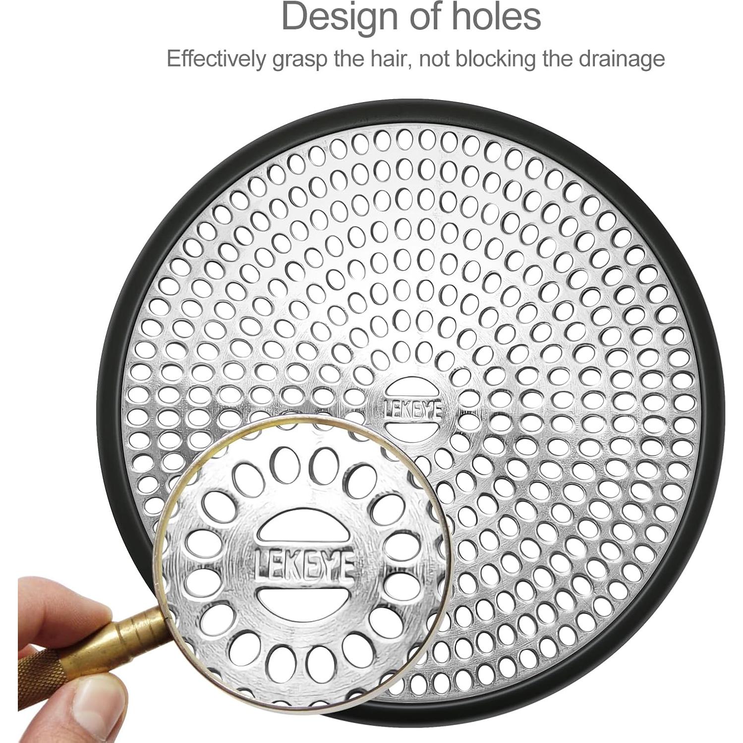 Captador de Cabello LEKEYE para Drenaje de Ducha Acero Inoxidable