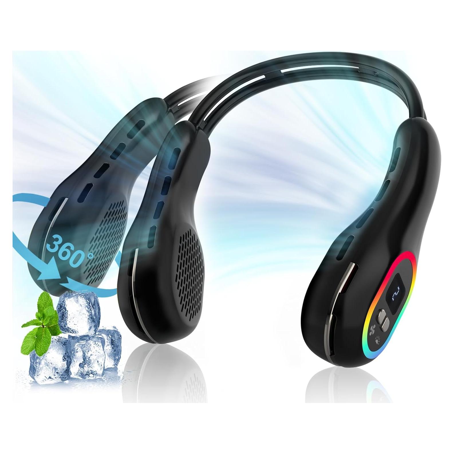 Ventilador de Cuello Portátil VEKK 6000mAh Sin Aspas 360°