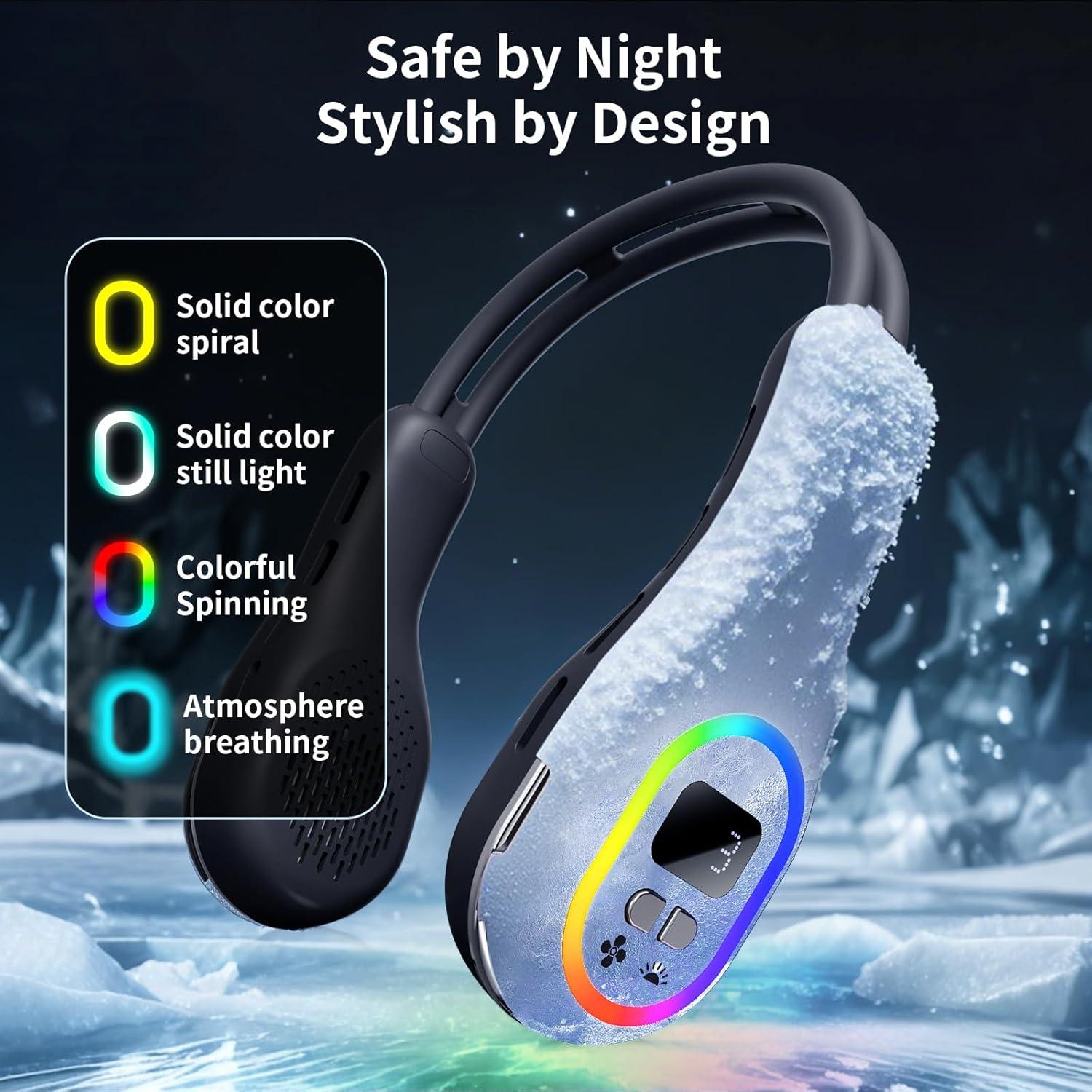 Ventilador de Cuello Portátil VEKK 6000mAh Sin Aspas 360°