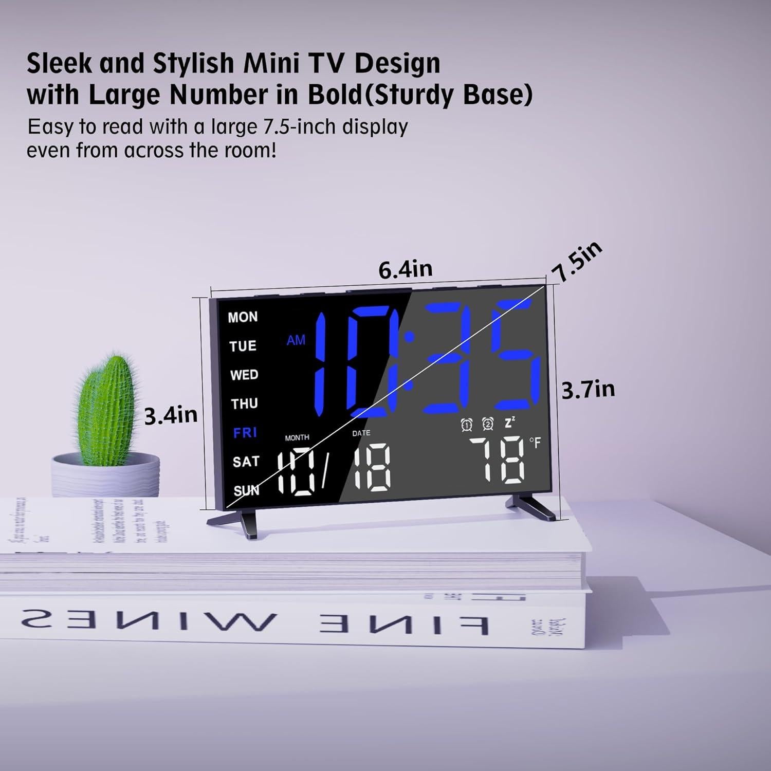 Reloj Despertador Digital Haimiage con Espejo y USB