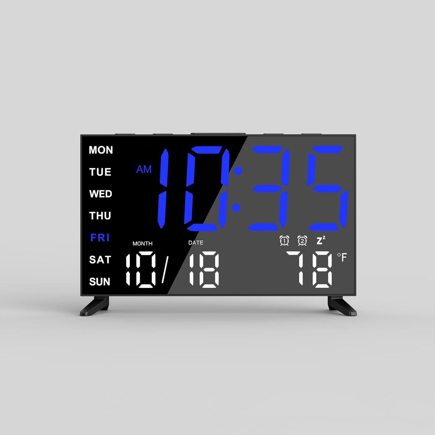 Reloj Despertador Digital Haimiage con Espejo y USB