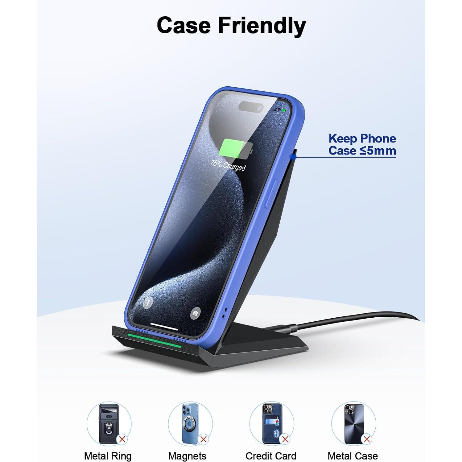 Cargador Inalámbrico Rápido NANAMI Qi 15W - 2 Paquetes