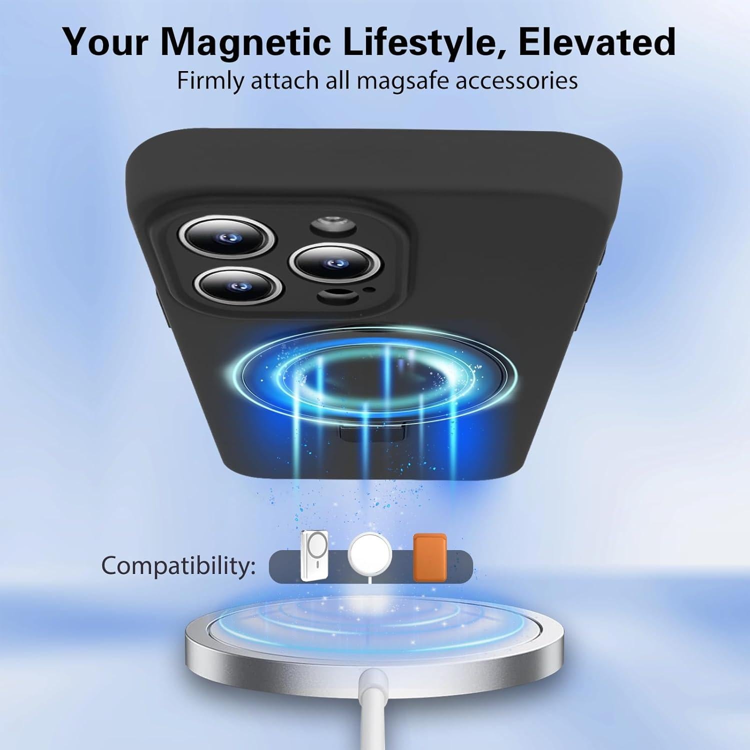 Funda de Silicona Luyxcaze para iPhone 12 Pro 6.1" Negra