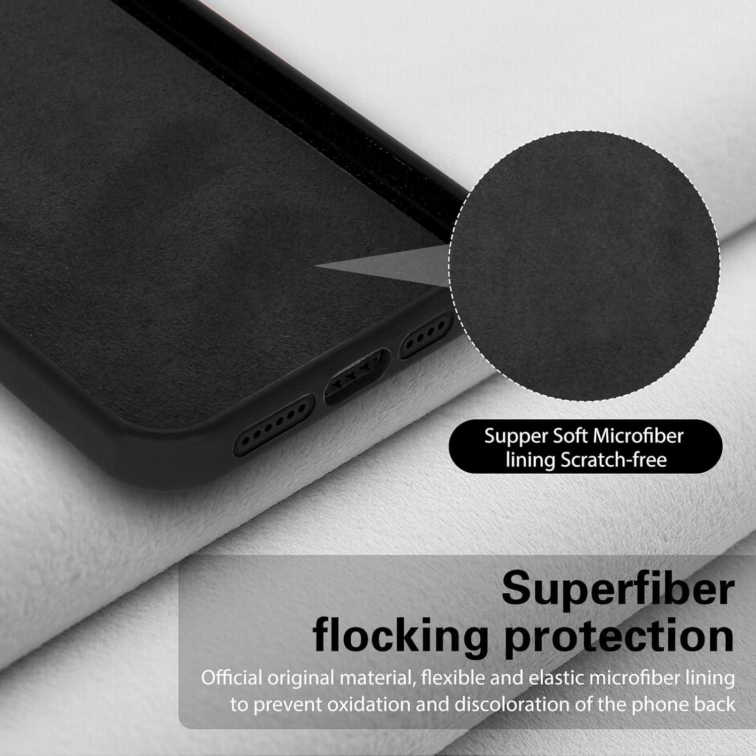 Funda de Silicona Luyxcaze para iPhone 12 Pro 6.1" Negra