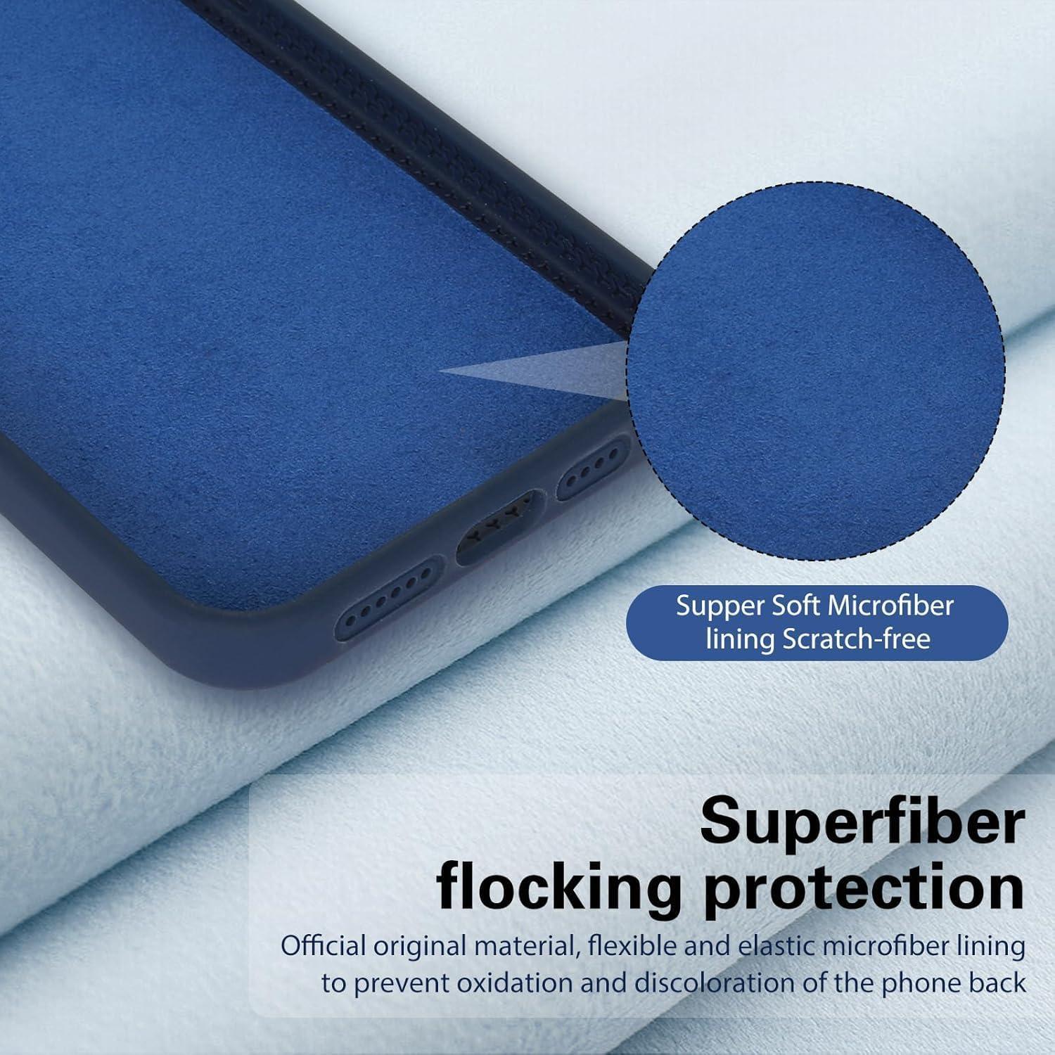 Funda Silicona Luyxcaze iPhone 14 Pro Max Azul Magnética