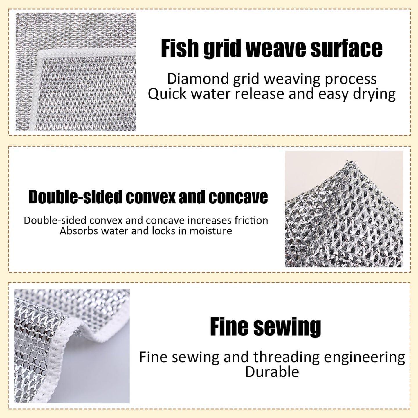 Paquete de 6 paños de alambre Muwfeuin + 1 esponja de cocina