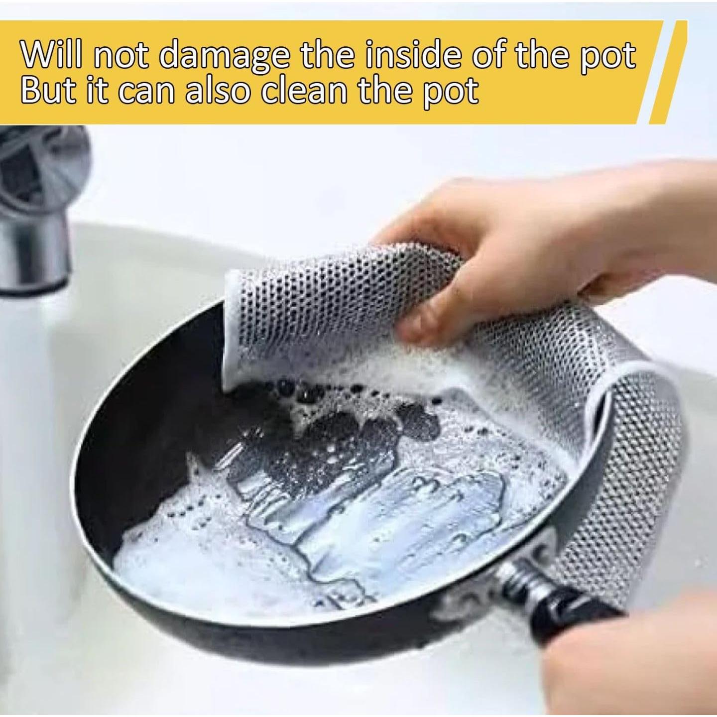 Paquete de 6 paños de alambre Muwfeuin + 1 esponja de cocina