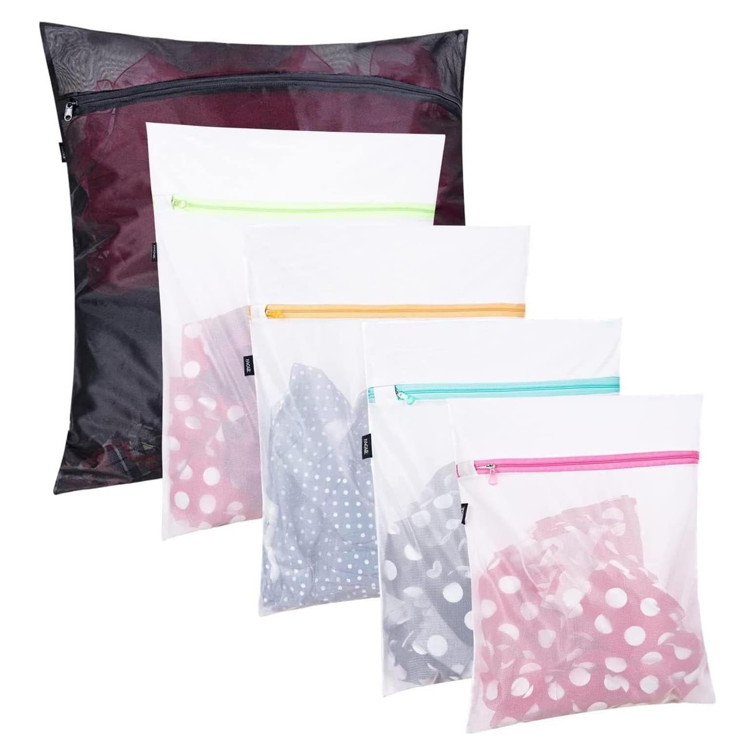 BAGAIL Laundry Bags Mesh Wash Bag for Intimates Lingerie and Delicates, 5Pcs (1XL,2L,2M)