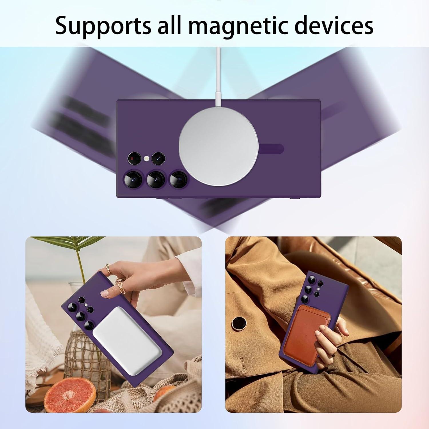 Funda Magnética Samsung Galaxy S24 Ultra Antigolpes Púrpura