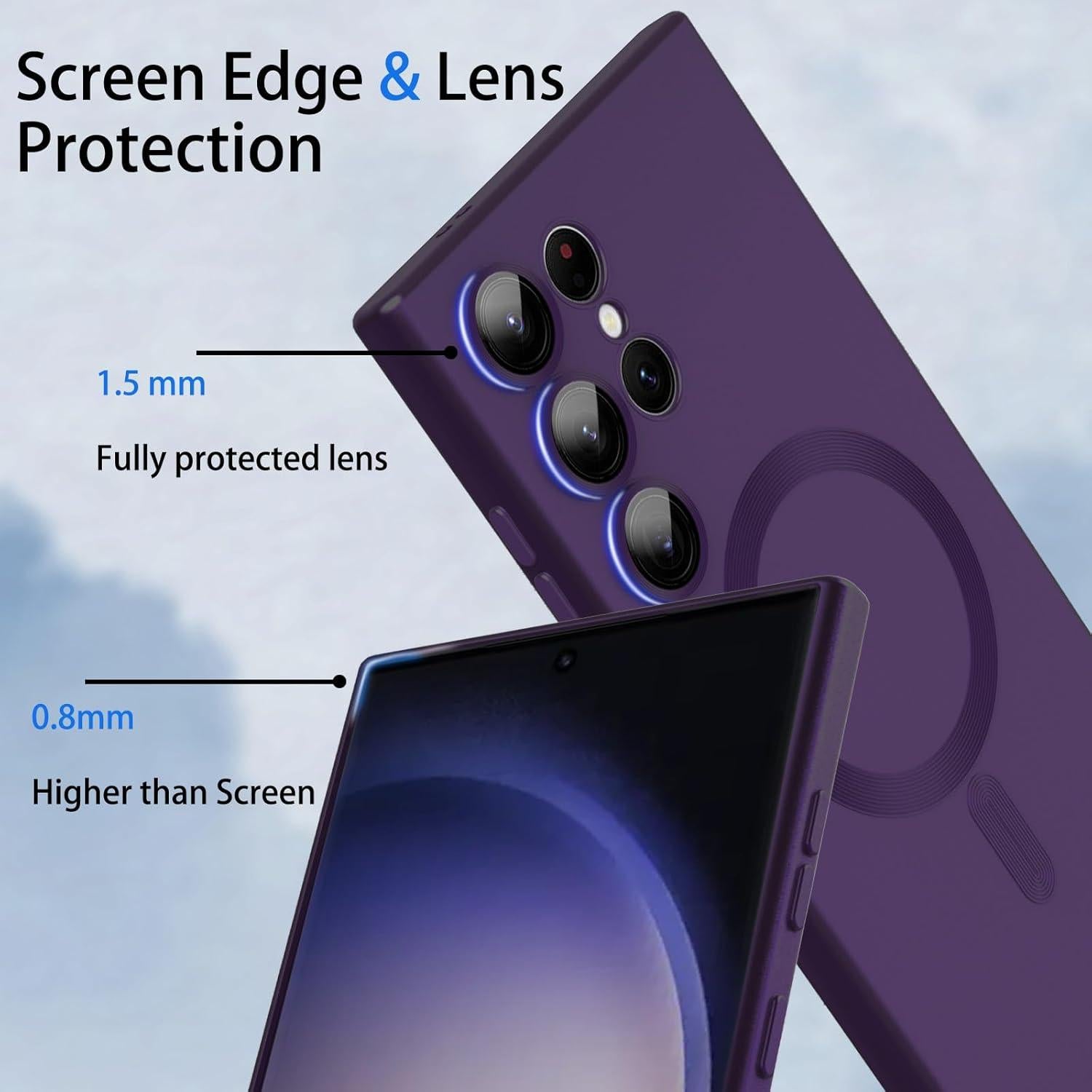 Funda Magnética Samsung Galaxy S24 Ultra Antigolpes Púrpura