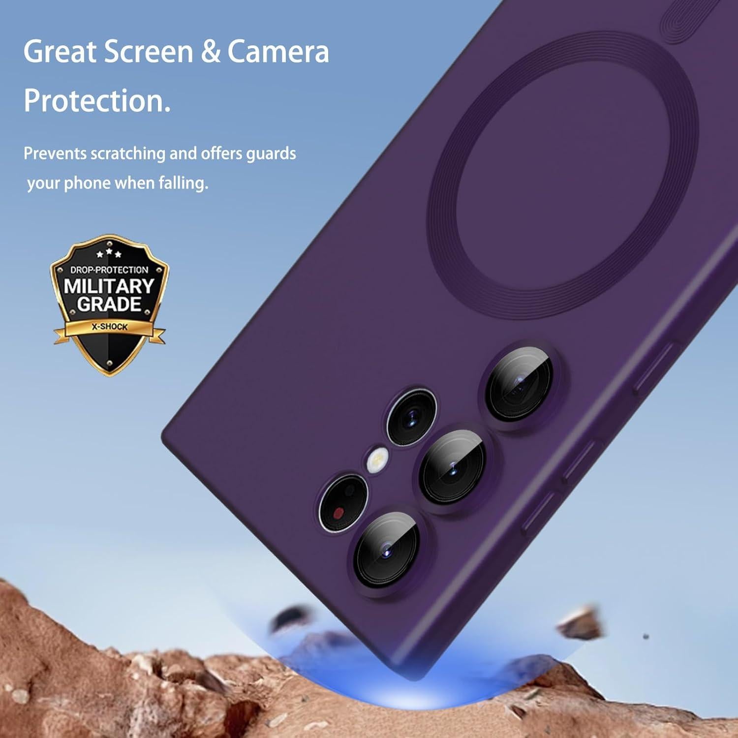 Funda Magnética Samsung Galaxy S24 Ultra Antigolpes Púrpura