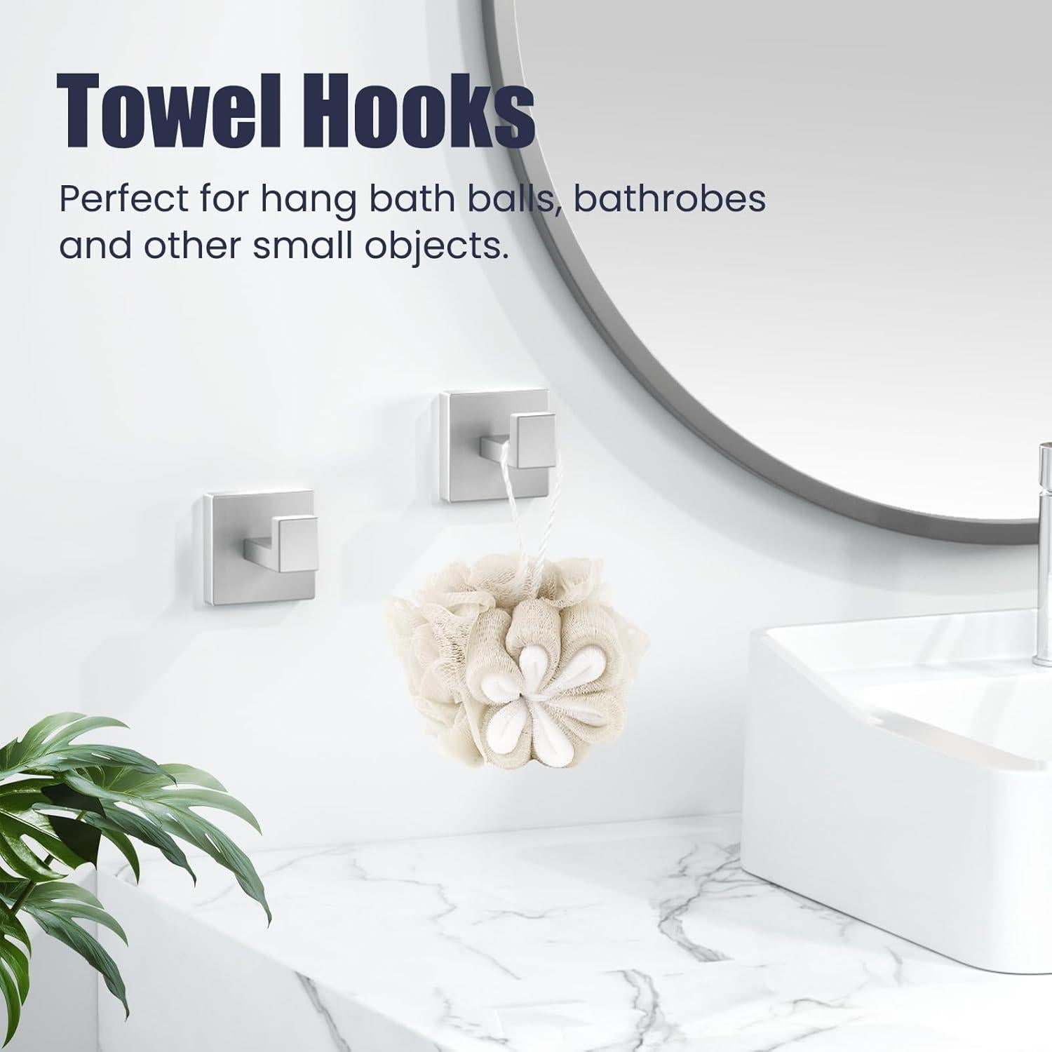 Juego de Accesorios de Baño UPRONE 10 Piezas Acero Inoxidable