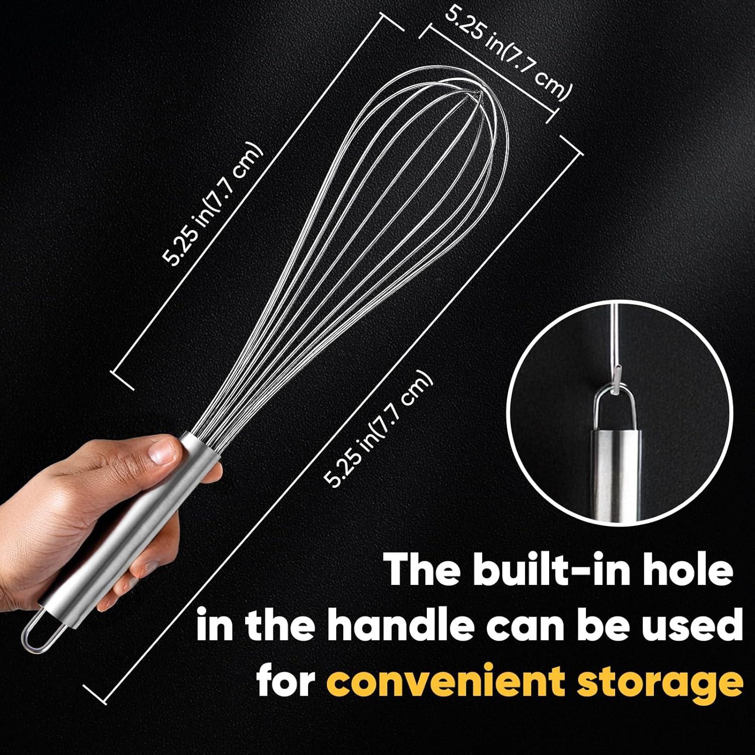 Conjunto de 3 Batidores de Alambre OOKUU - Acero Inoxidable