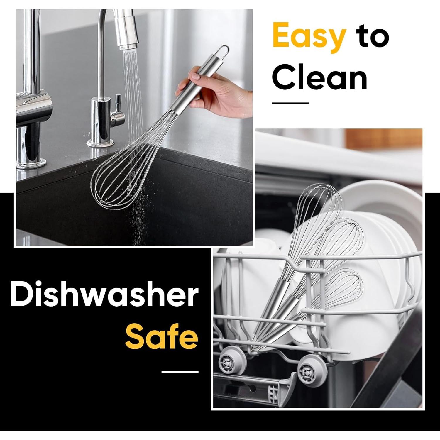 Conjunto de 3 Batidores de Alambre OOKUU - Acero Inoxidable