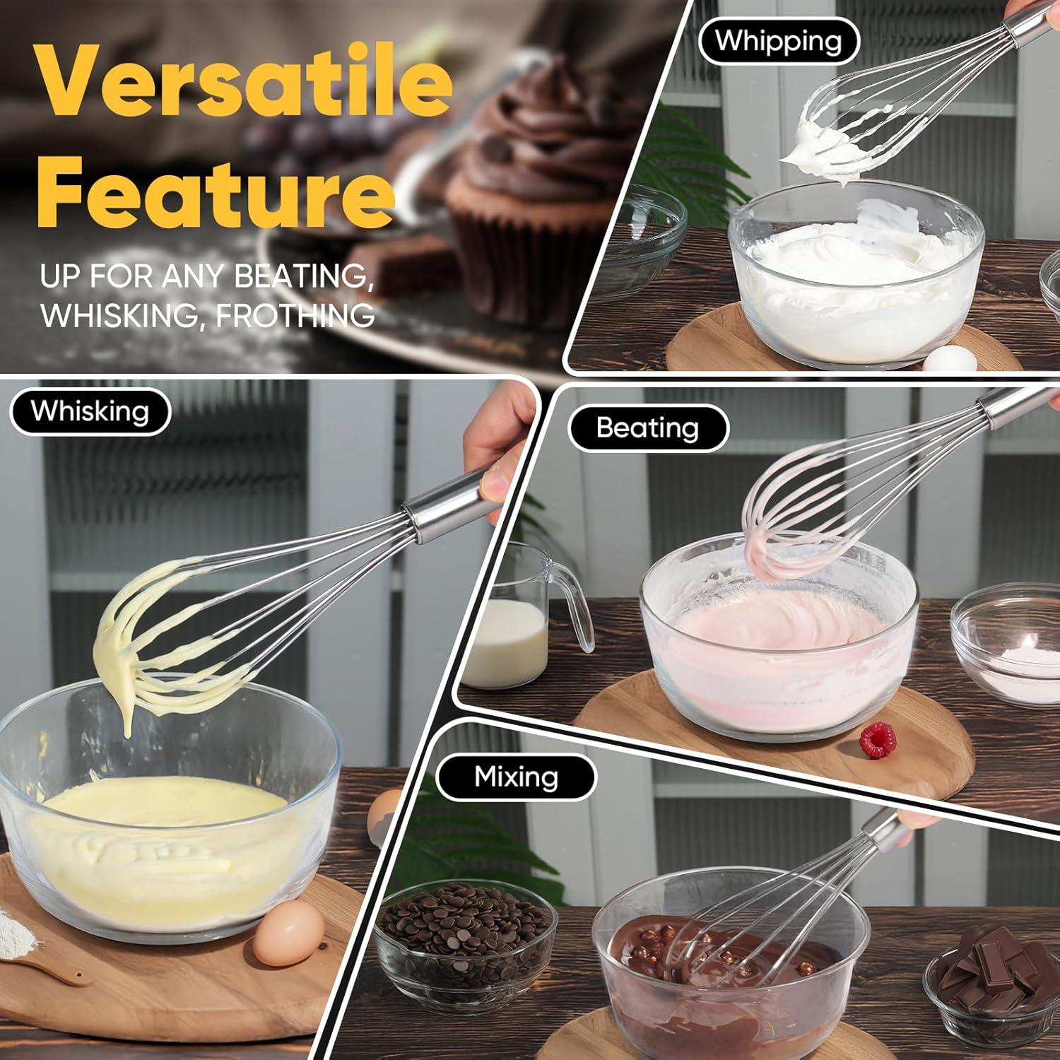 Conjunto de 3 Batidores de Alambre OOKUU - Acero Inoxidable