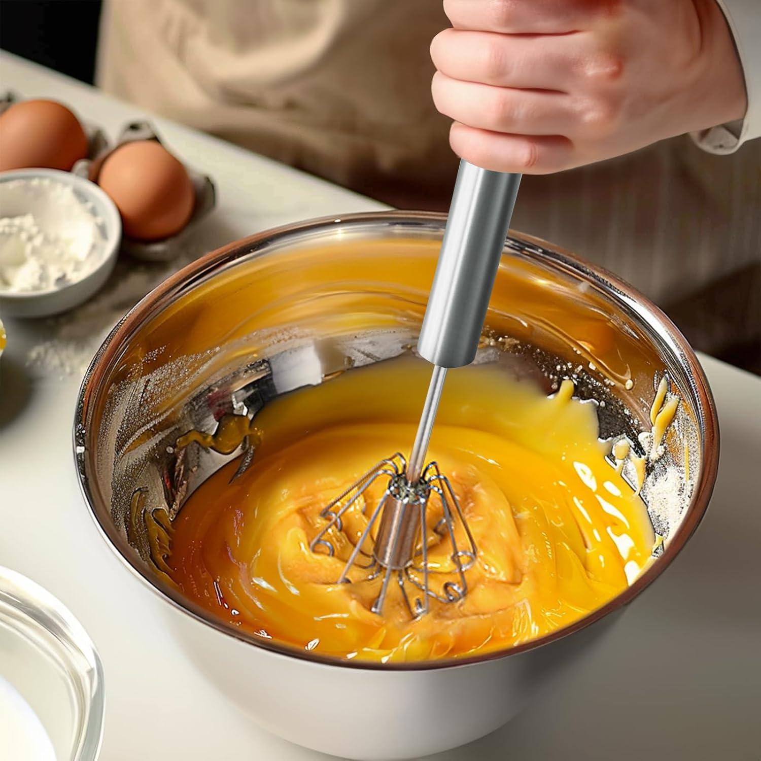 Batidor de Huevos Semiautomático OOKUU Acero Inoxidable 30.48cm