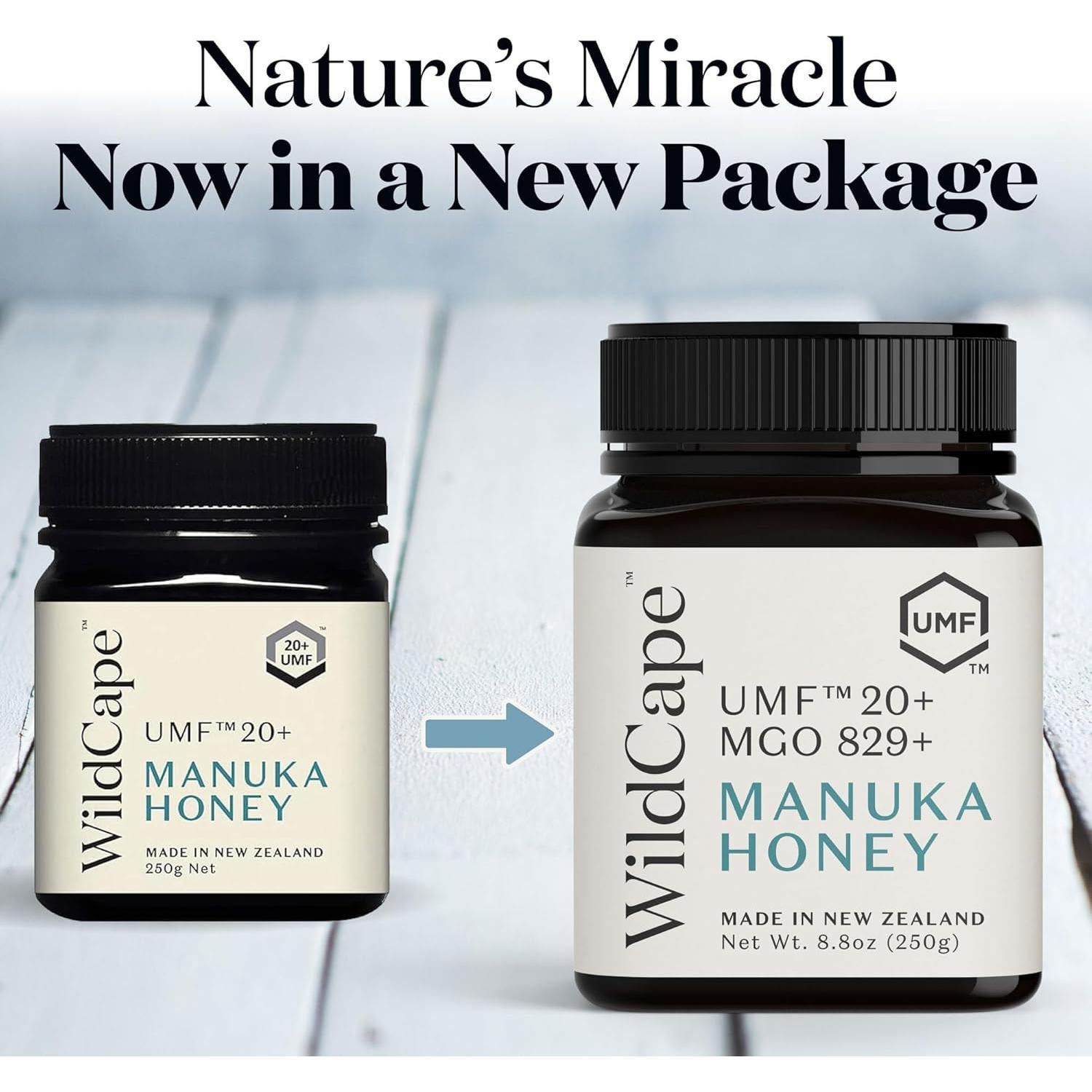 Miel de Manuka WildCape UMF 20+ MGO 830+ 248g Pura Cruda