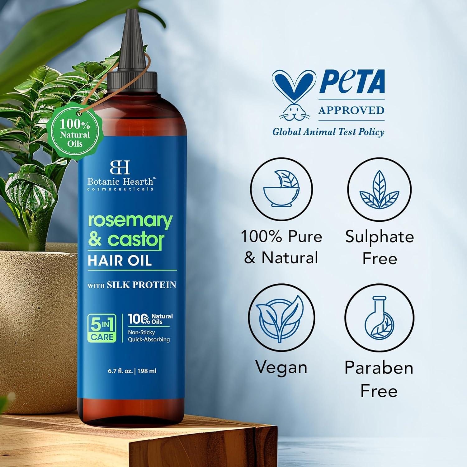 Aceite para Cabello Botanic Hearth 198 ml Romero y Ricino