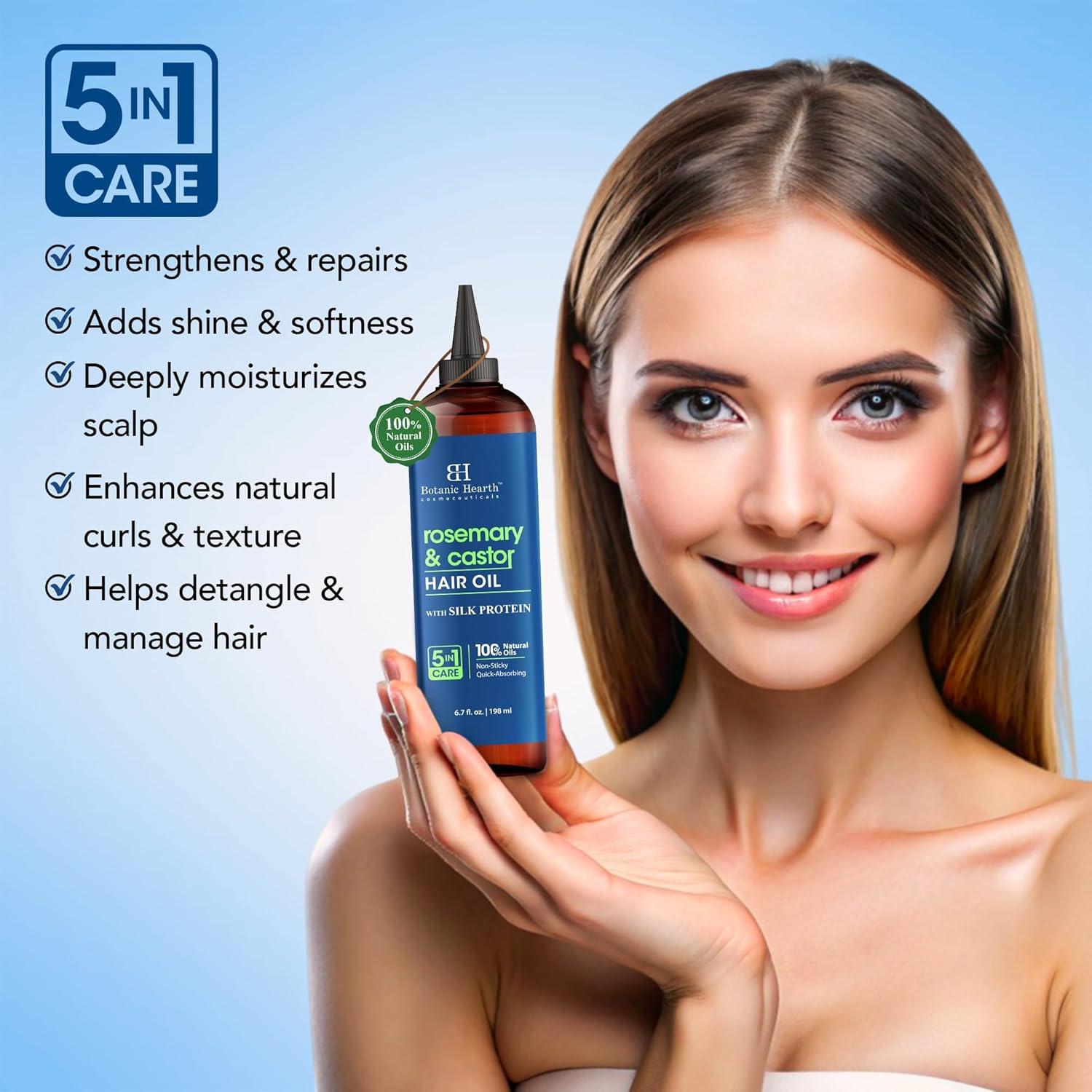 Aceite para Cabello Botanic Hearth 198 ml Romero y Ricino