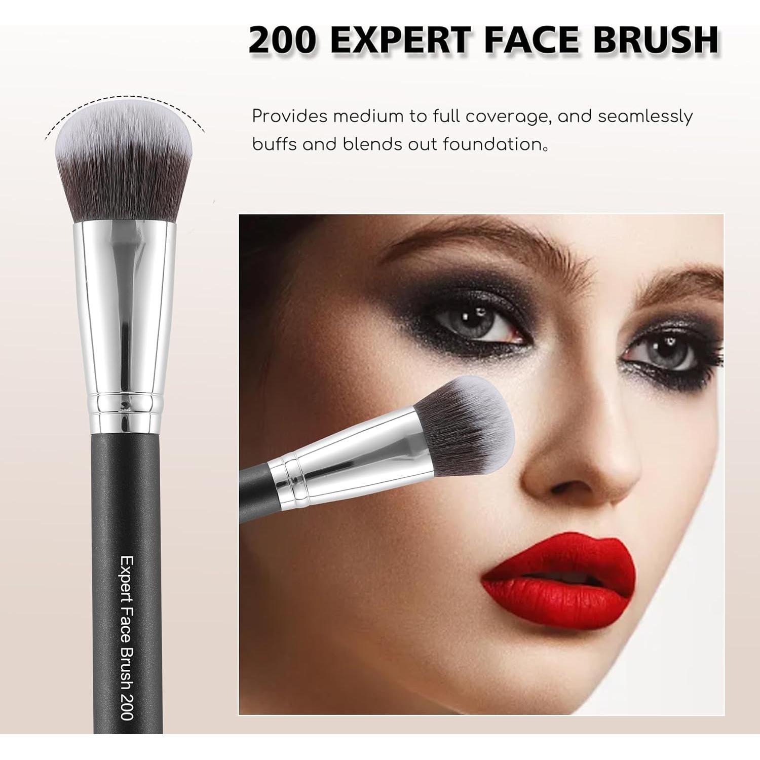 Brocha de Base MOGILAN 200 - Vegana, Densa, Multiusos