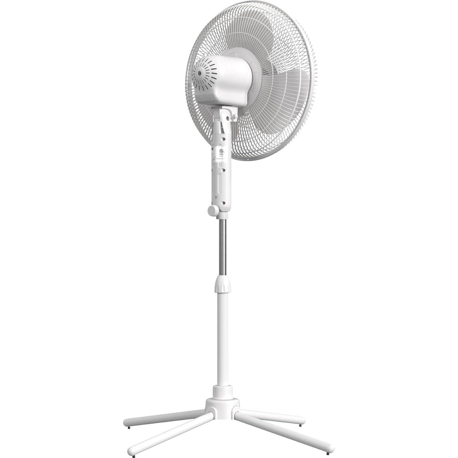 Ventilador de Pedestal Oscilante EZ-CHILL 16" Blanco 3 Velocidades