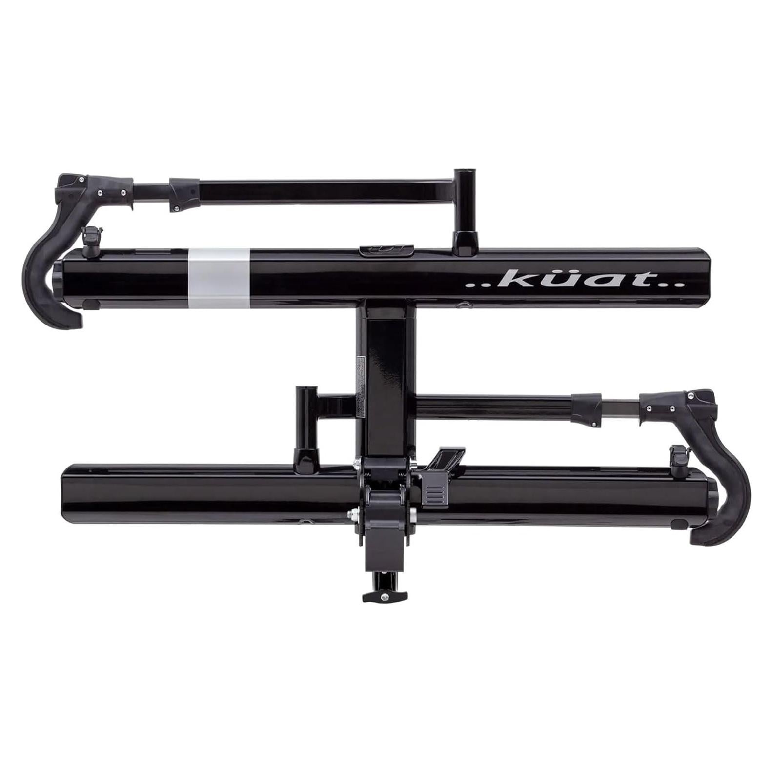 KUAT Sherpa 2.0 Durable Lightweight Aluminum Compact 2 Bike Transporting Hitch Rack with Cable Lock & Foldable Tire Cradles | Capacity - 40 Lbs per Tray