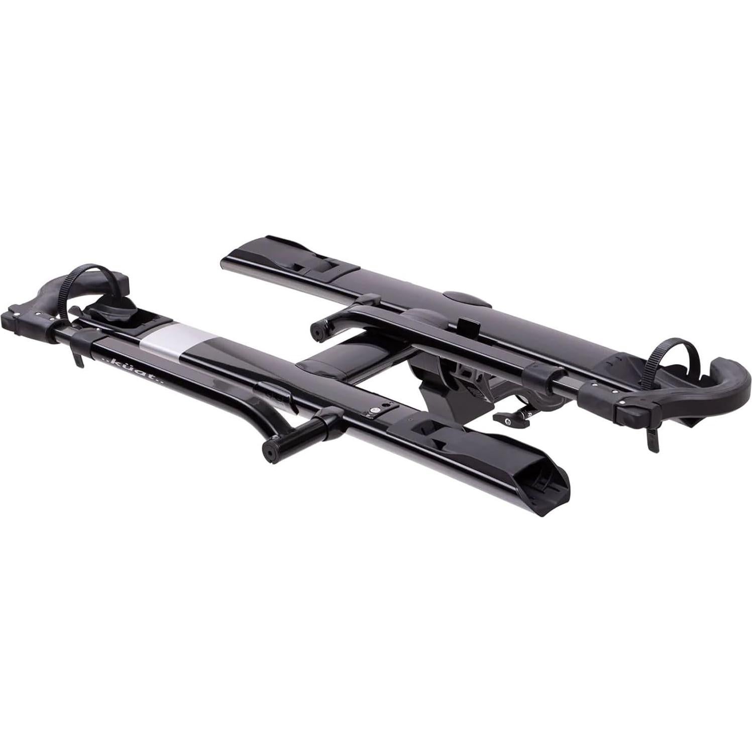 KUAT Sherpa 2.0 Durable Lightweight Aluminum Compact 2 Bike Transporting Hitch Rack with Cable Lock & Foldable Tire Cradles | Capacity - 40 Lbs per Tray