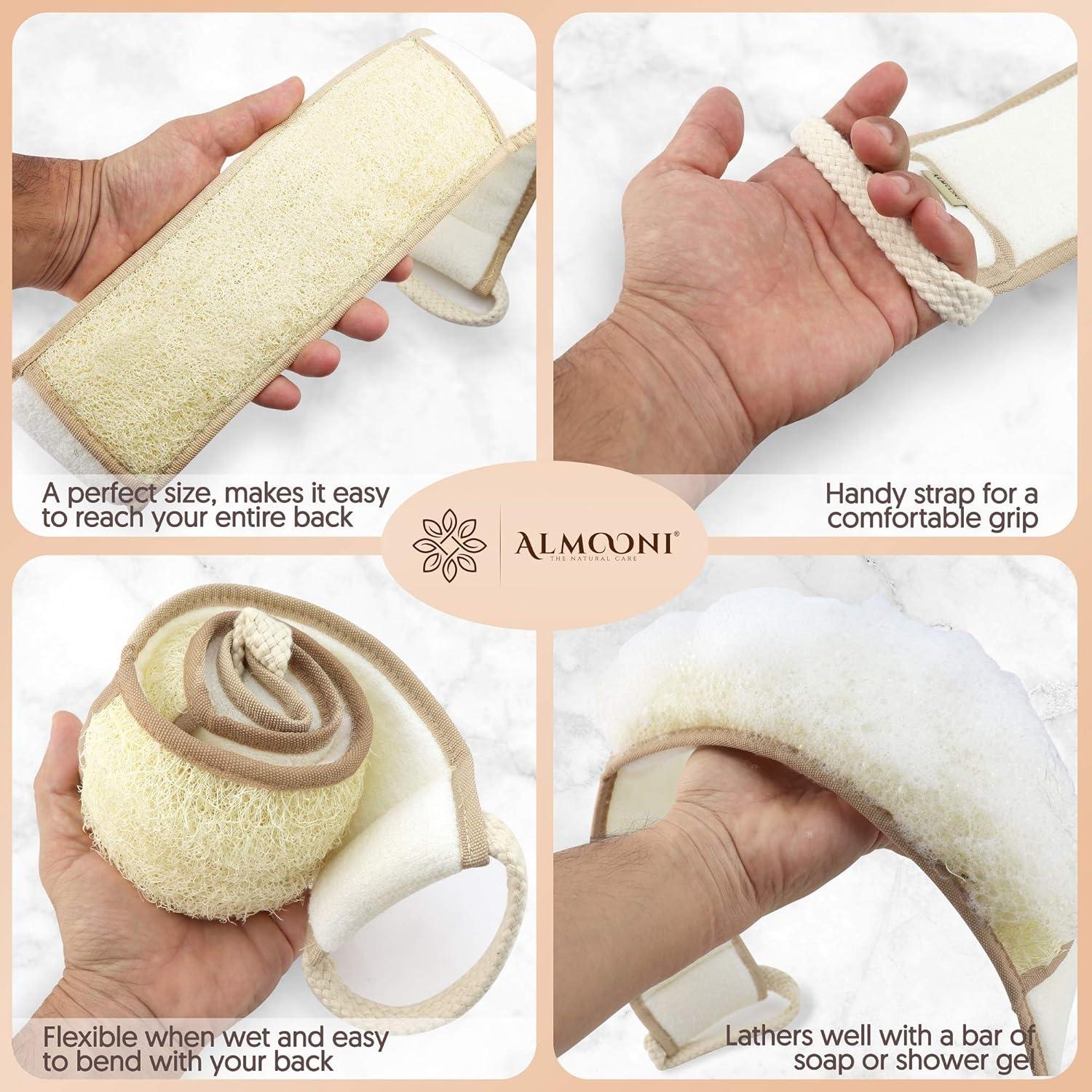 Esponja de Espalda Loofah Natural Almooni 96.5 cm Exfoliante
