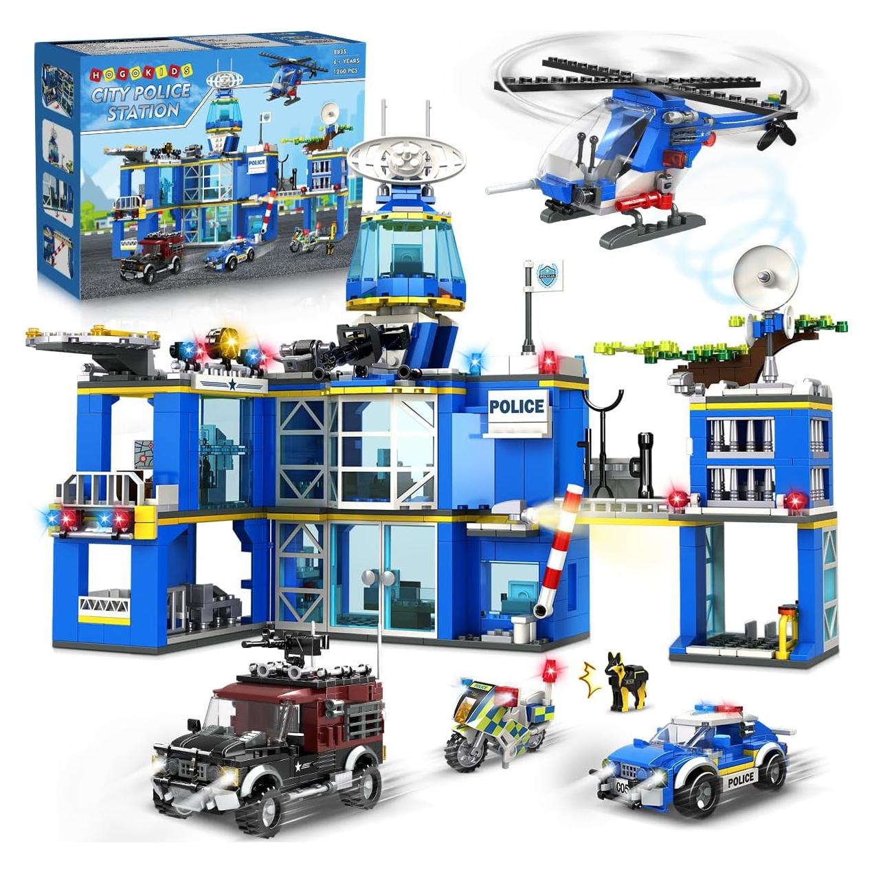 HOGOKIDS Estación de Policía Set 1260 Piezas Juguete STEM