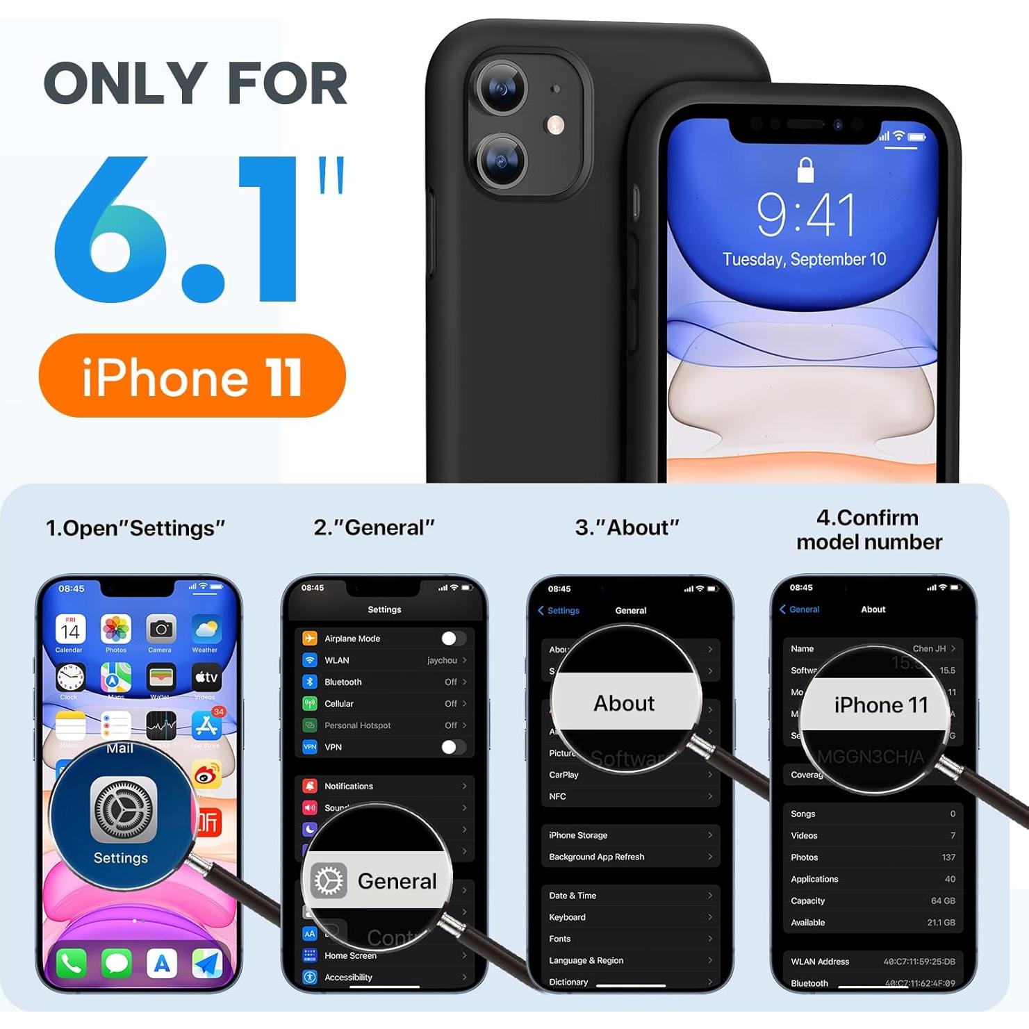 Funda para iPhone 11 Miracase con protector de pantalla