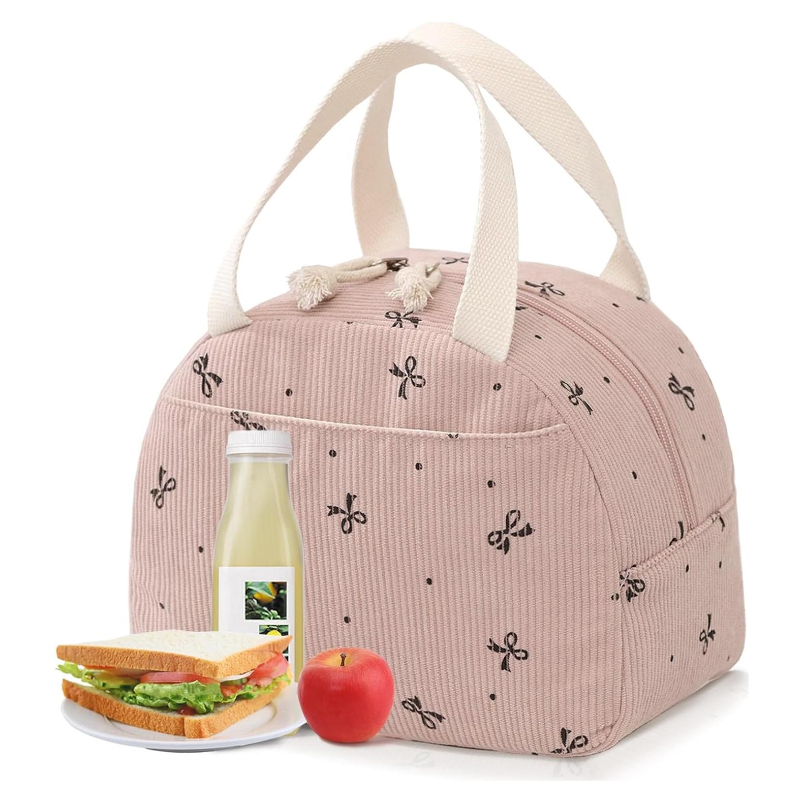 Bolsa de Almuerzo Aislada Baglemon Corduroy 6.65L Rosa
