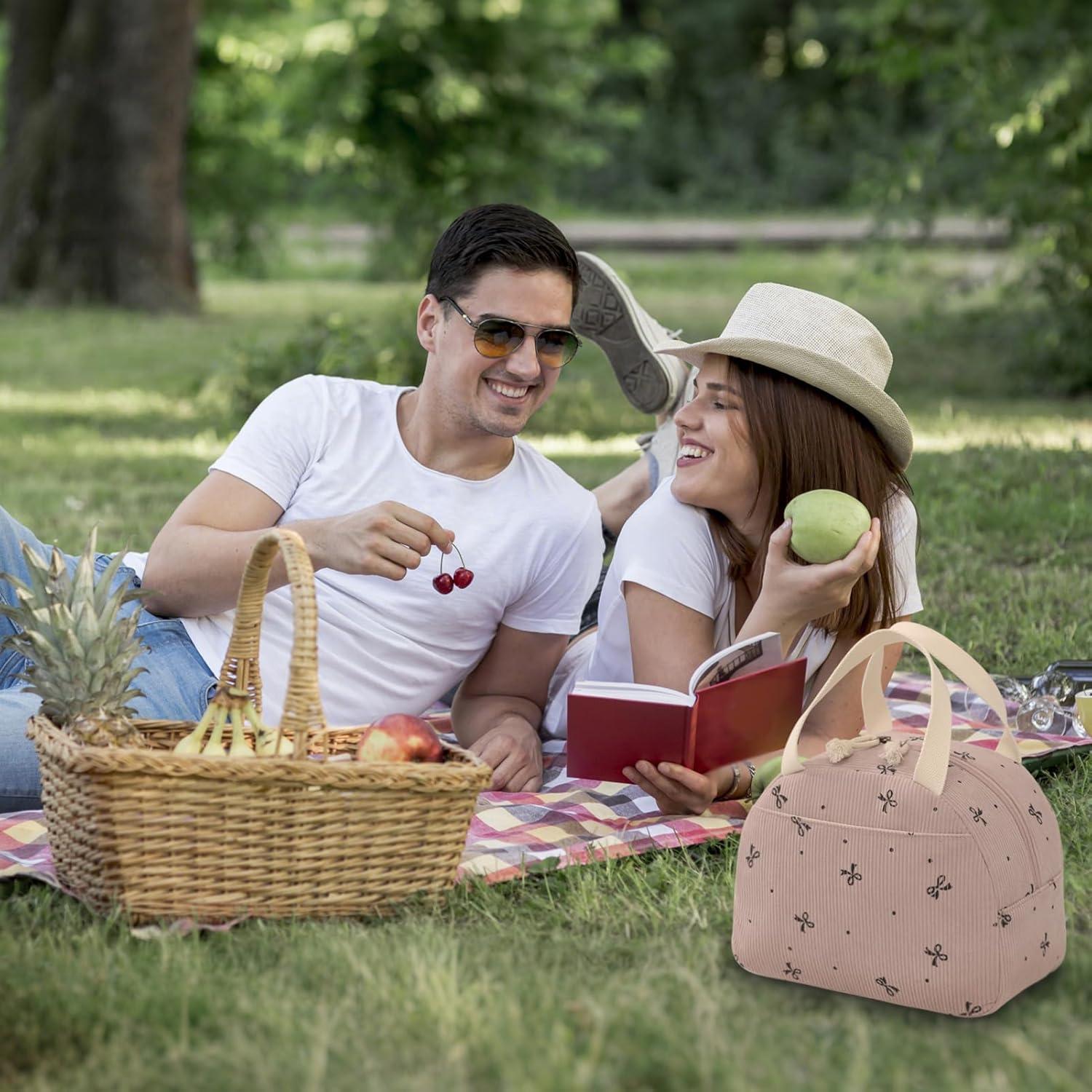 Bolsa de Almuerzo Aislada Baglemon Corduroy 6.65L Rosa