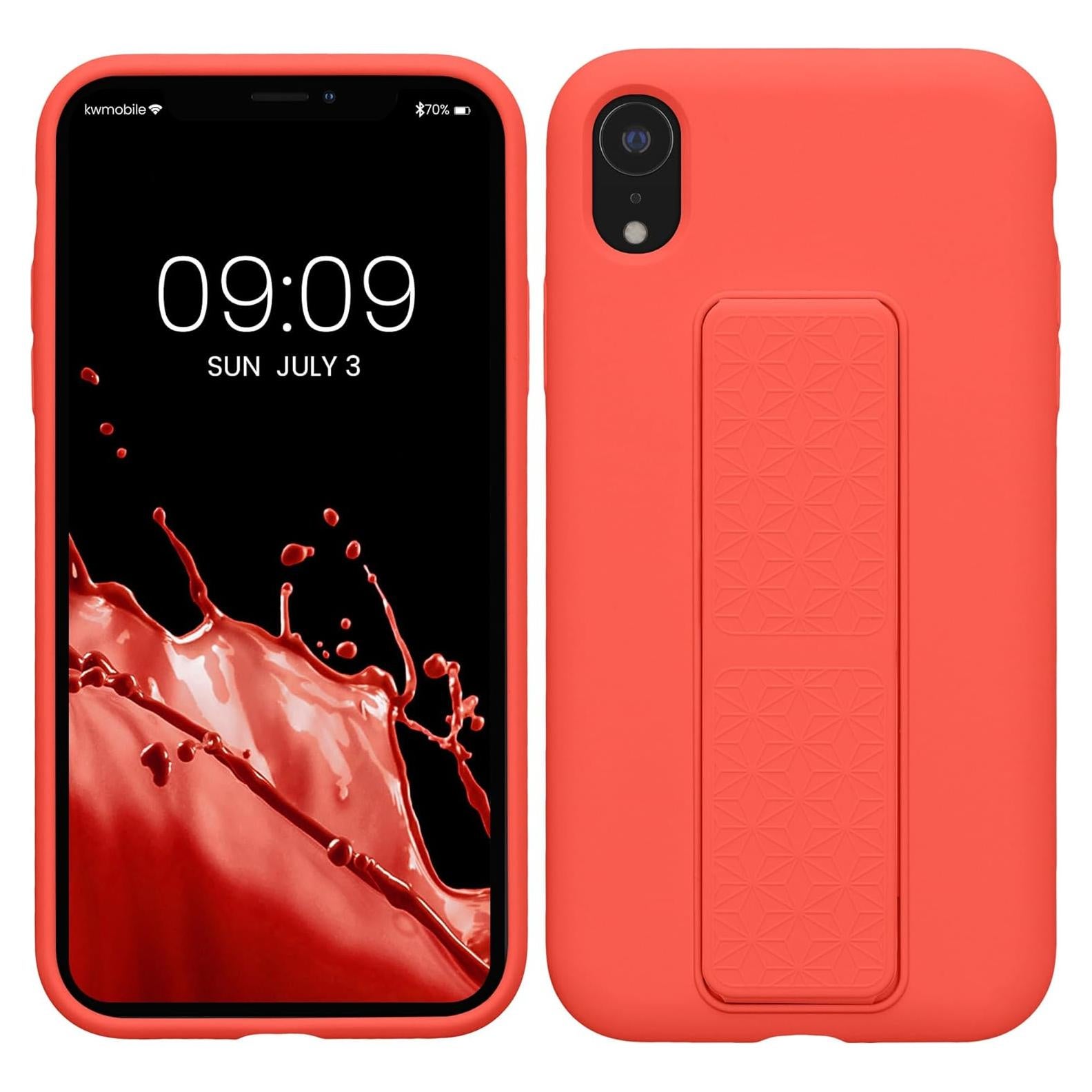 Funda KW-Mobile para iPhone XR con Correa y Soporte - Coral