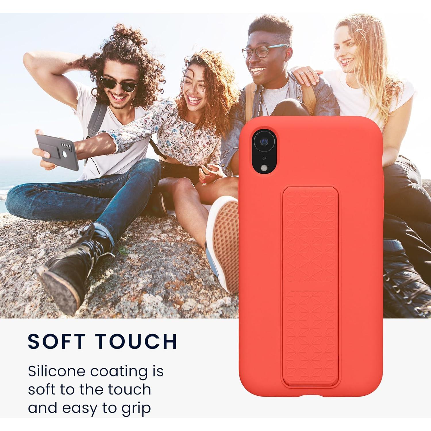 Funda KW-Mobile para iPhone XR con Correa y Soporte - Coral