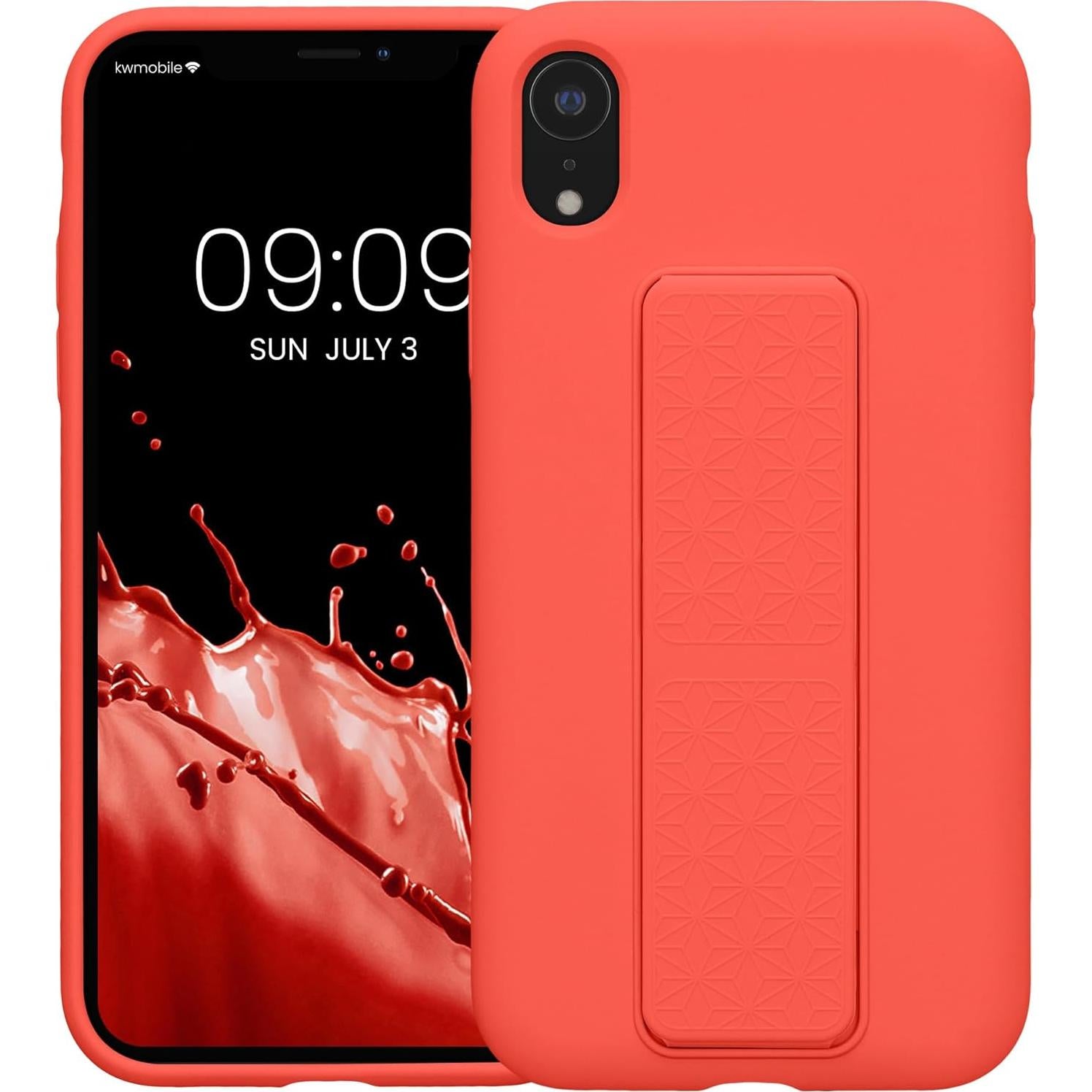 Funda KW-Mobile para iPhone XR con Correa y Soporte - Coral